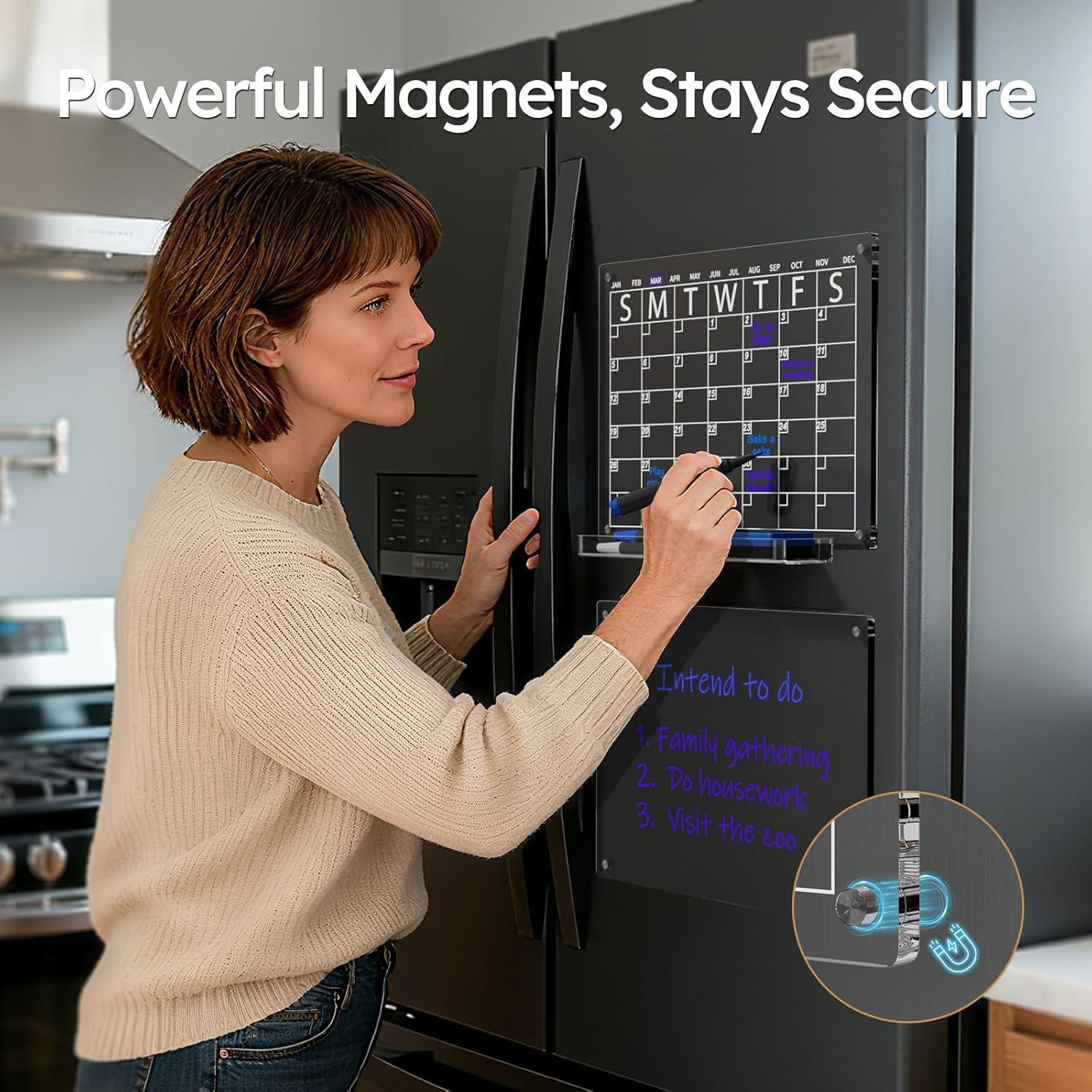 Pizarra Magnética AITEE 40x30 cm con Calendario y Memo