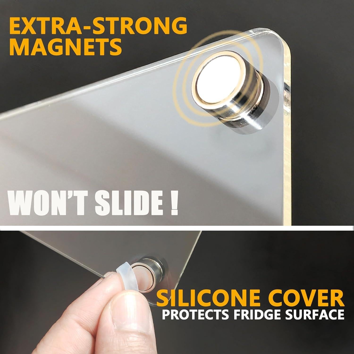 Calendario Magnético Acrílico Mag-Fancy para Nevera - Juego de 2