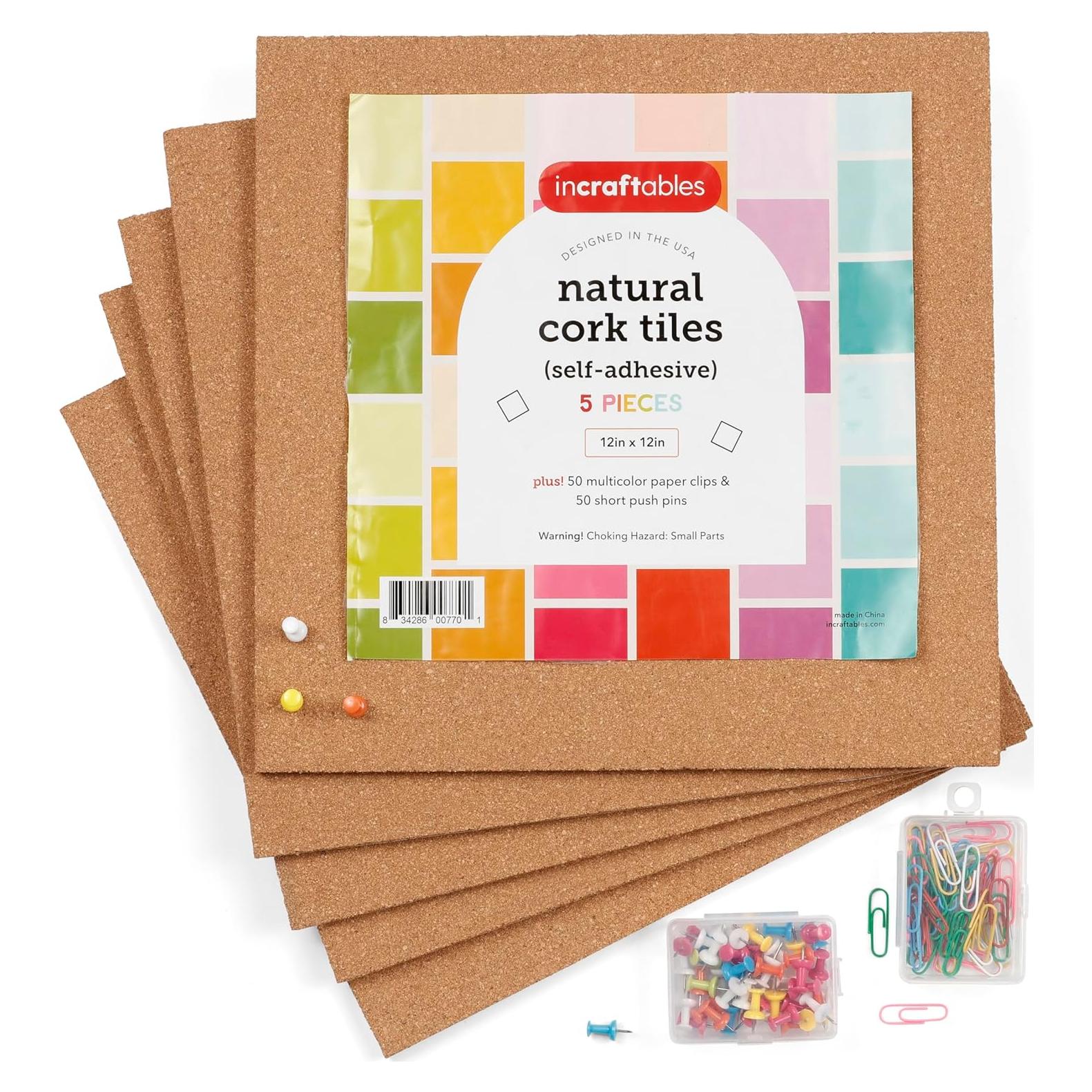 Baldosas de Corcho Autoadhesivas Incraftables 30x30 cm - 5 Piezas