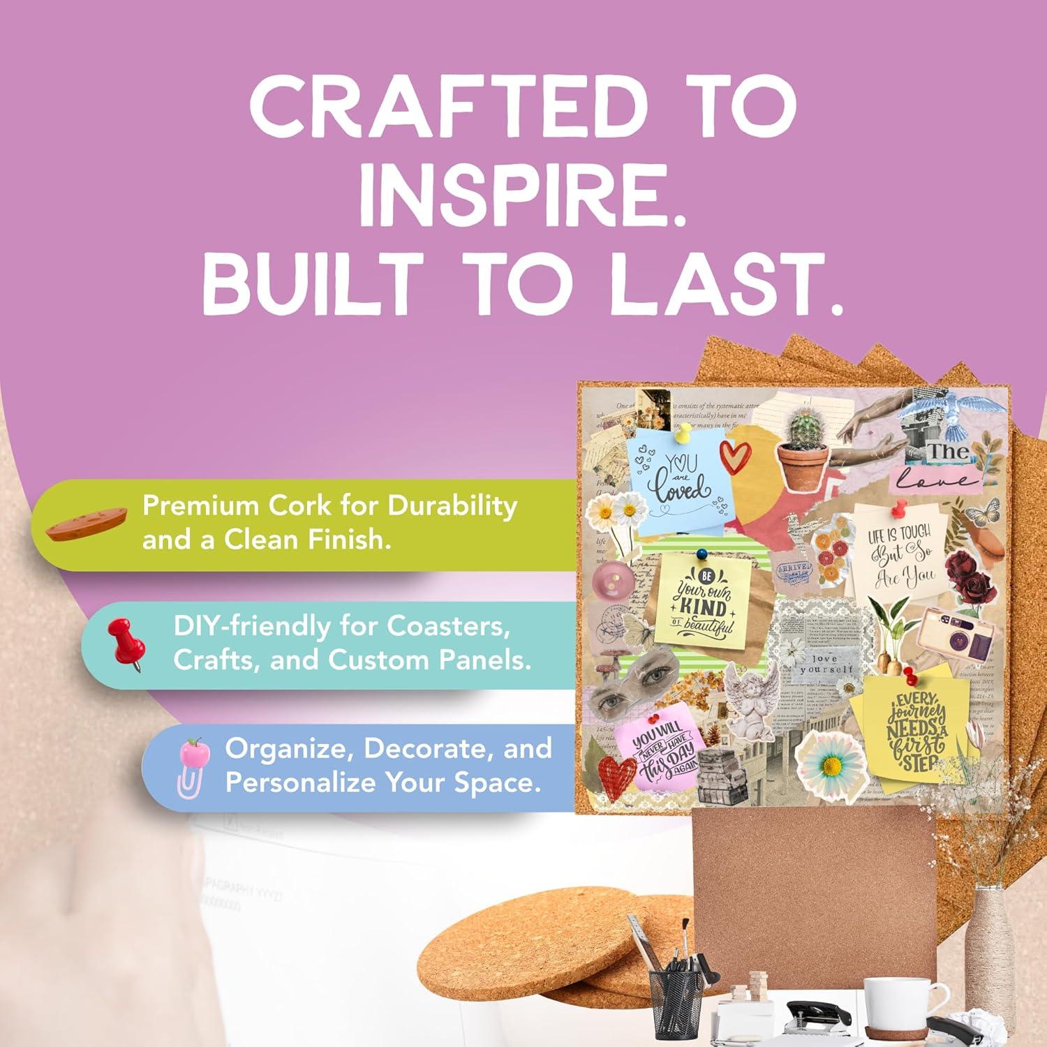 Baldosas de Corcho Autoadhesivas Incraftables 30x30 cm - 5 Piezas