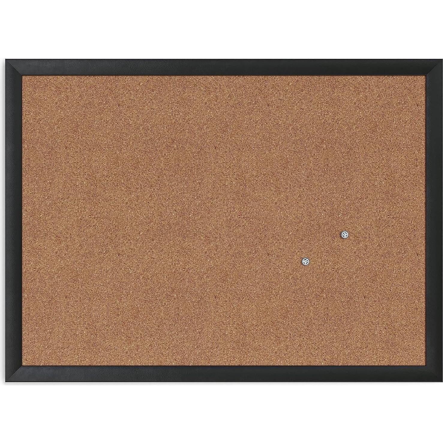 Tablero de Corcho U Brands 58.4x43.2 cm Marco Madera Negra