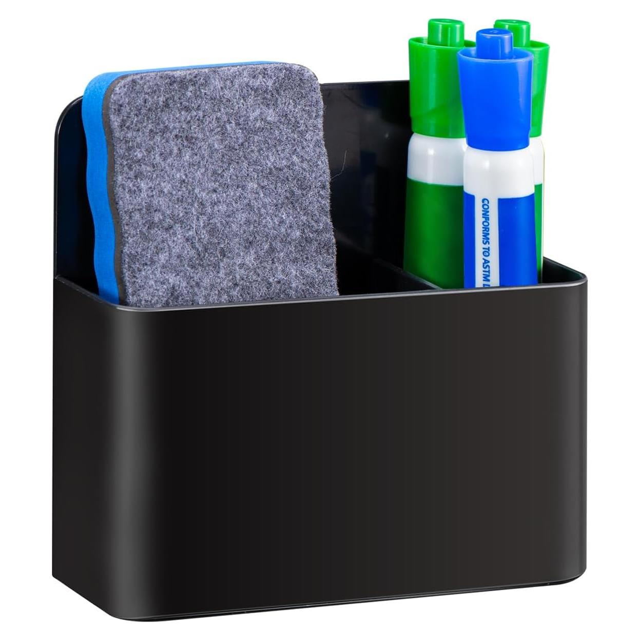 Soporte Magnético para Marcadores Simetufy - Negro, 12.5x12x4 cm