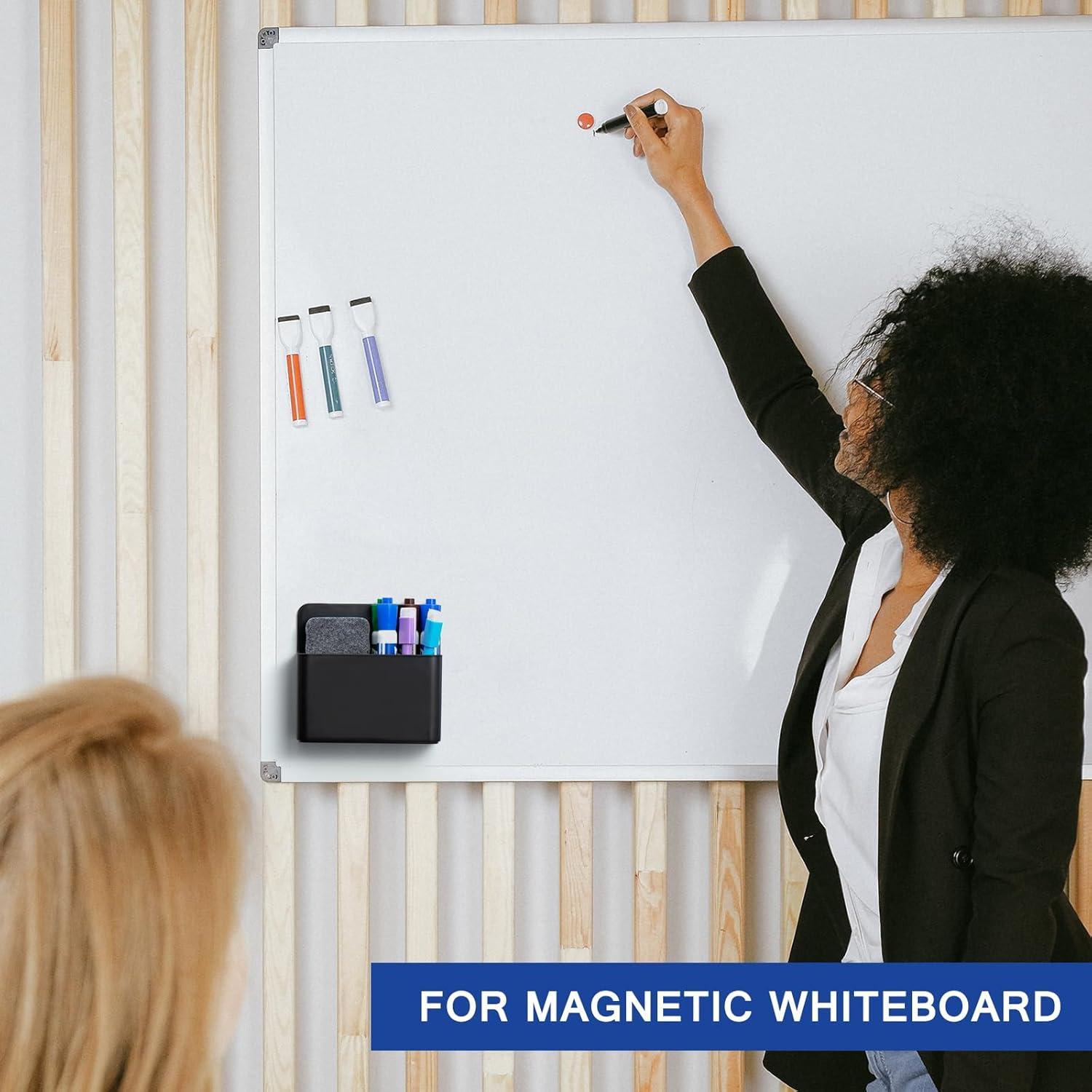 Soporte Magnético para Marcadores Simetufy - Negro, 12.5x12x4 cm