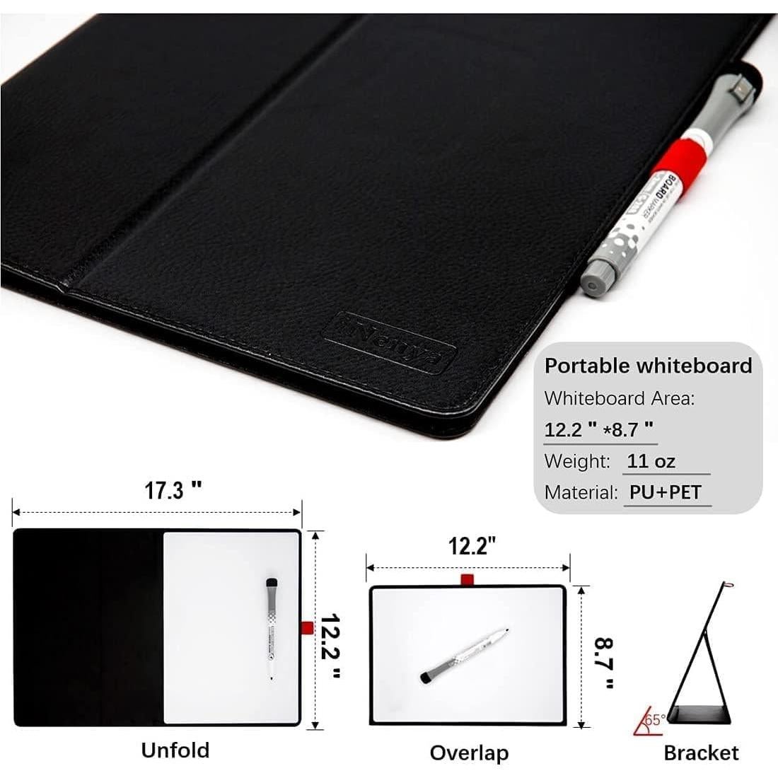 Pizarra Blanca Portátil A4 iNenya Rosa con Soporte Plegable