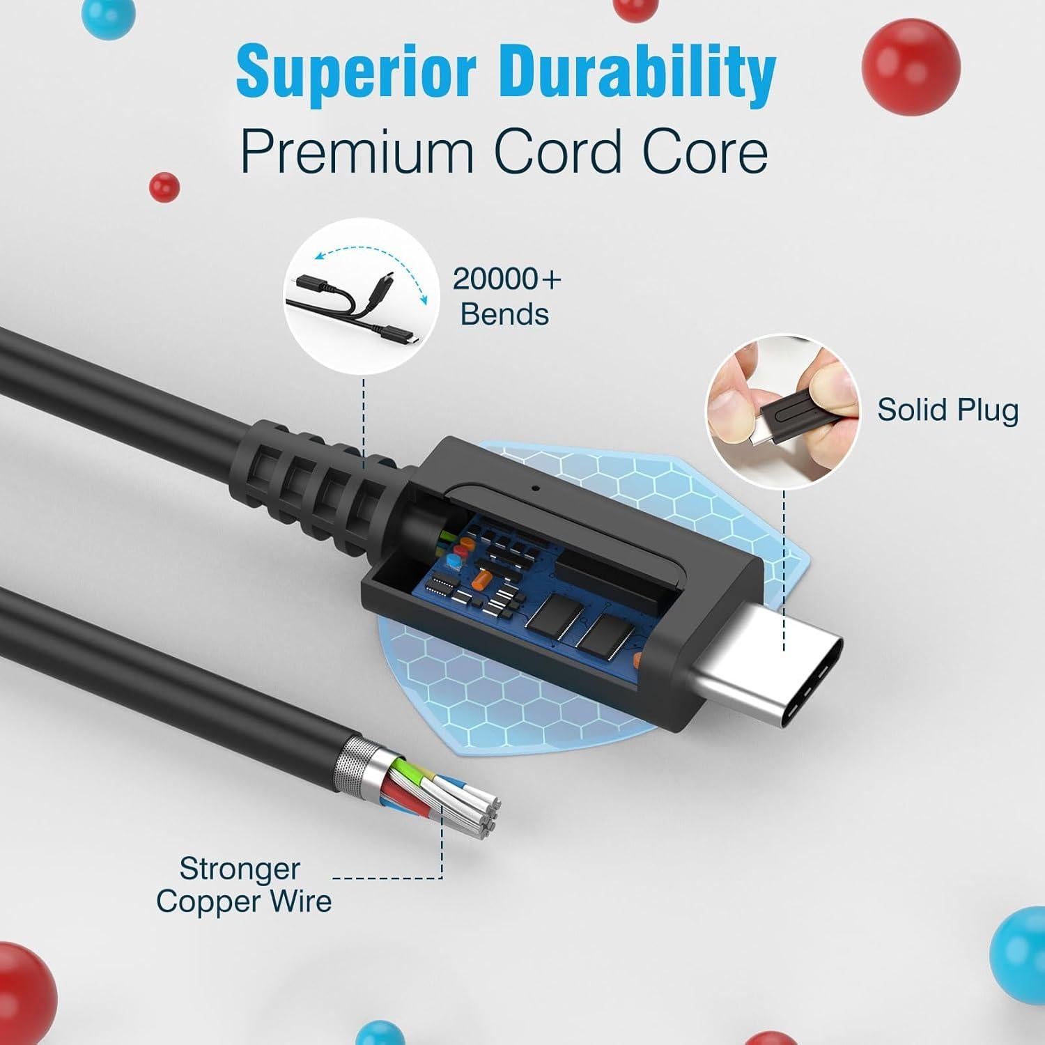 Cargador para Nintendo Switch MARSDOCK 45W Carga Rápida 10FT