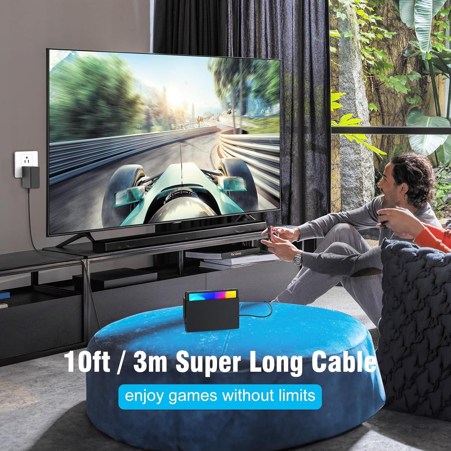 Cargador para Nintendo Switch MARSDOCK 45W Carga Rápida 10FT