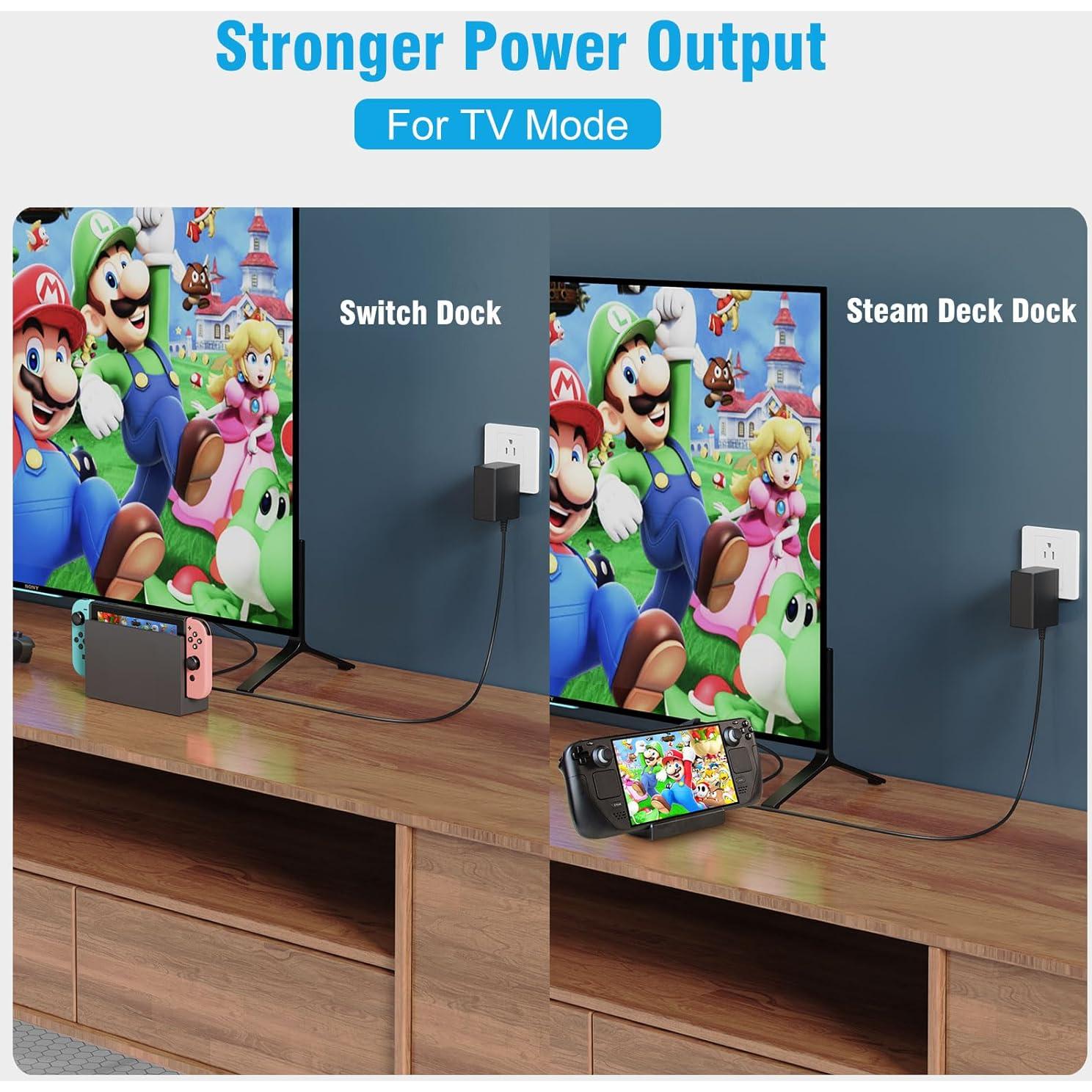 Cargador para Nintendo Switch MARSDOCK 45W Carga Rápida 10FT