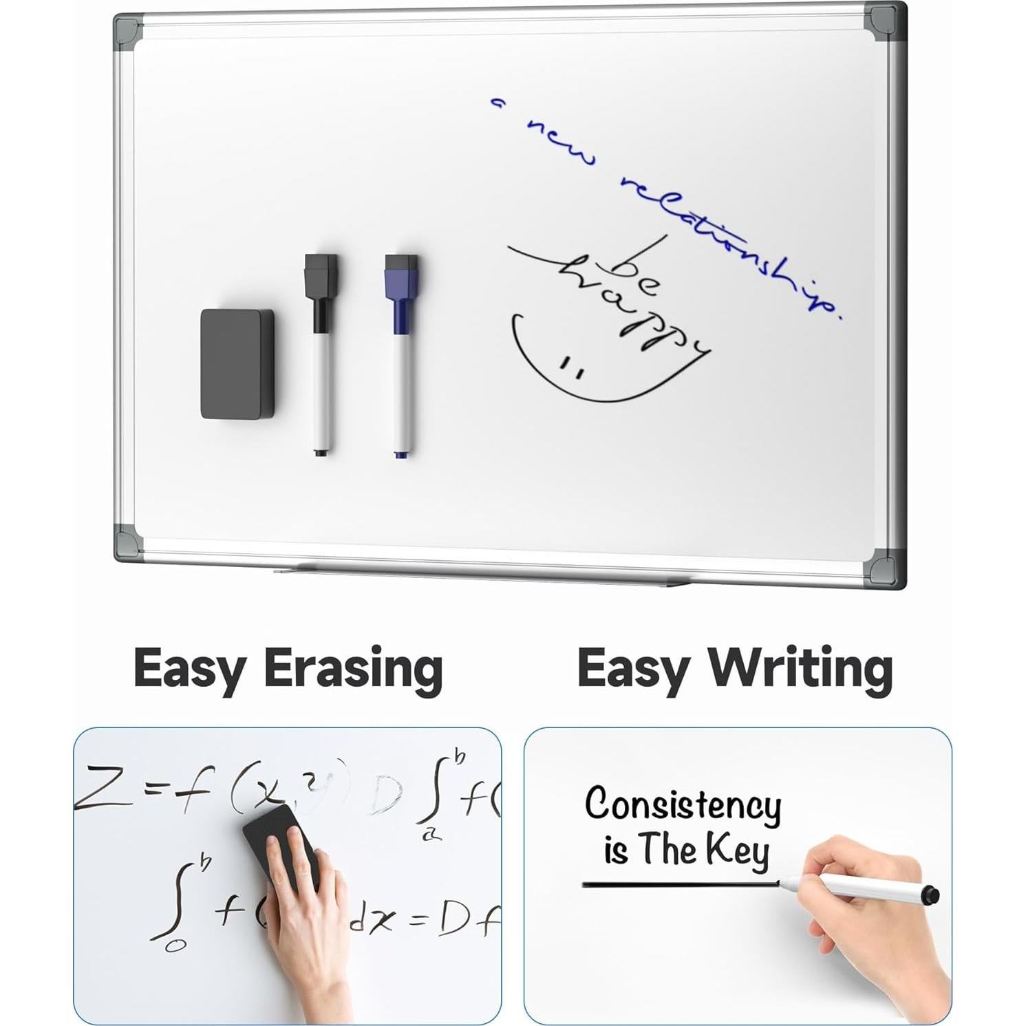 Pizarra Blanca Magnética VUSIGN 45.72x30.48cm con Accesorios