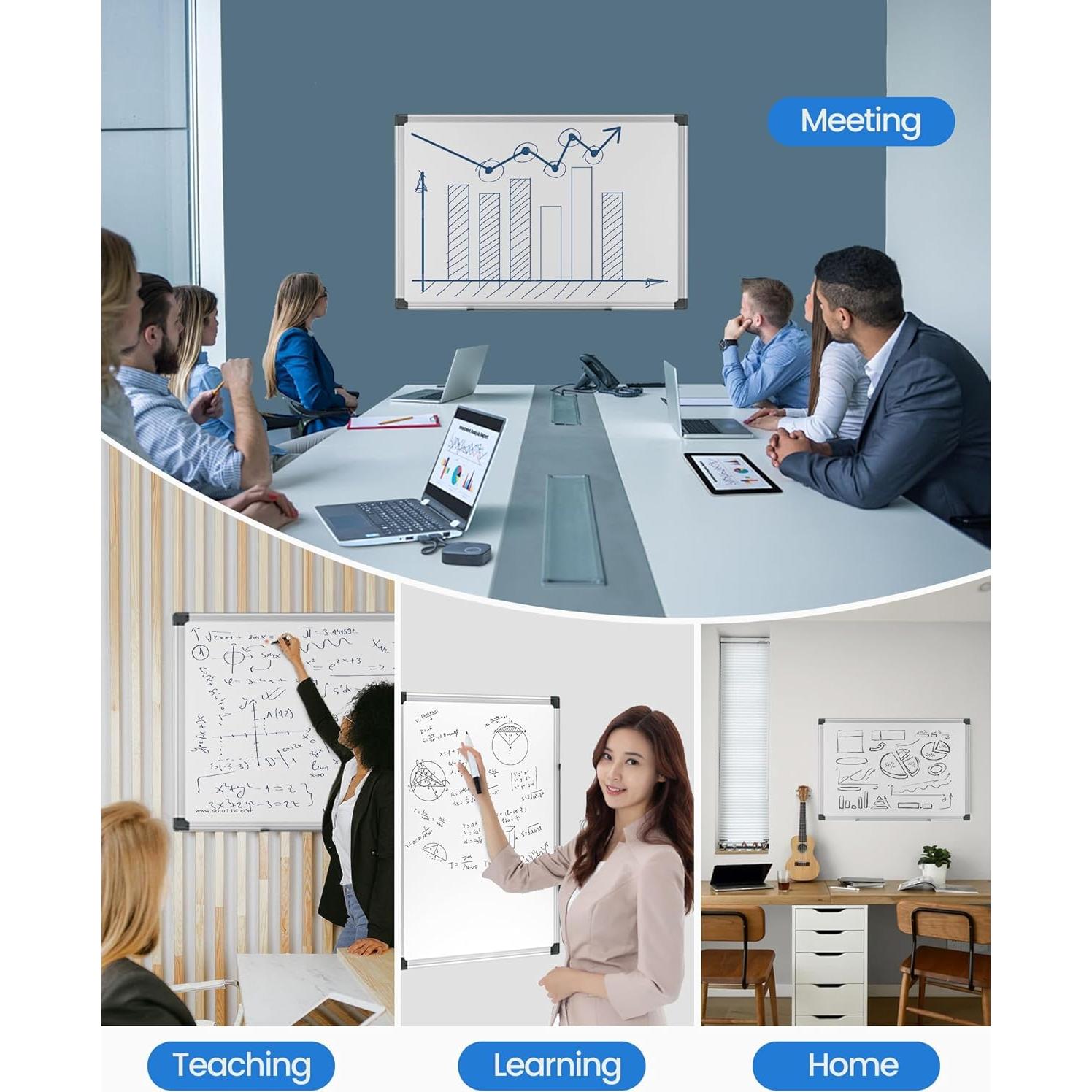 Pizarra Blanca Magnética VUSIGN 45.72x30.48cm con Accesorios