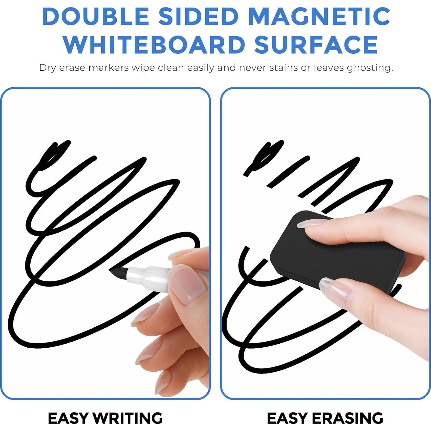 Calendario Mensual Pizarra Blanca MaxGear 40.64x30.48cm Doble Cara