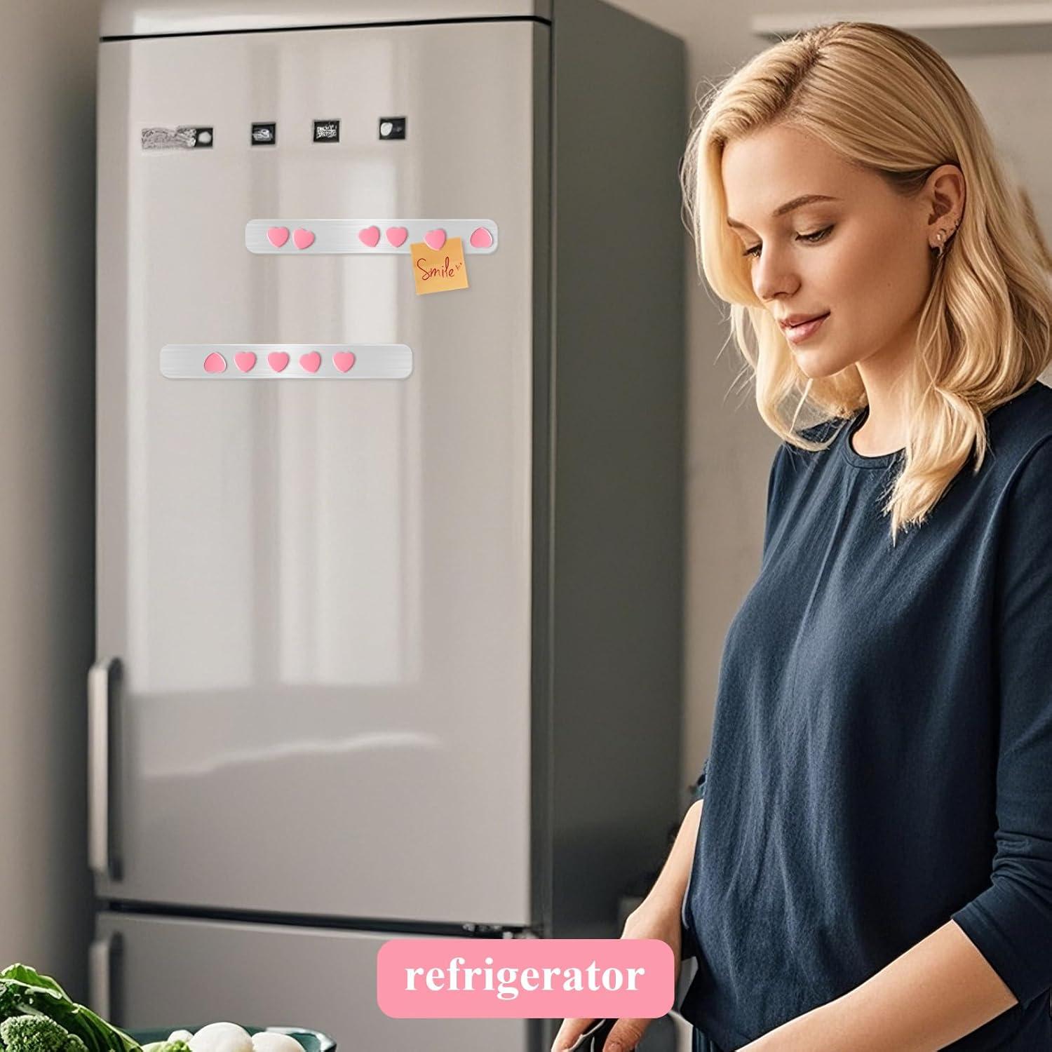 Tablero Magnético DUJEQM 4 Piezas con Imanes Corazón Rosa