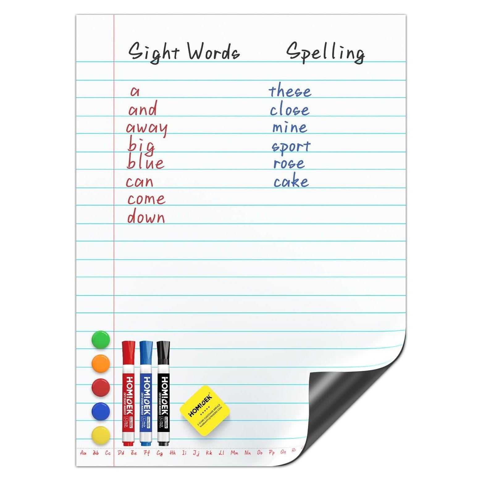 Papel Magnético Borrable HOMiDEK 44.5x61 cm para Aula