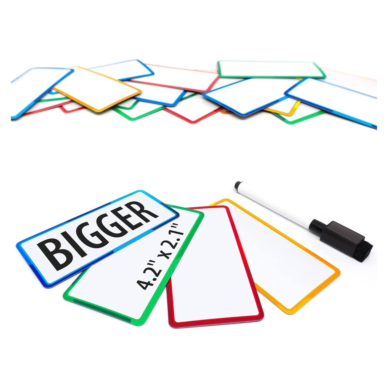 24 Etiquetas Magnéticas Borrables CHIMPZEN 10.7 x 5.3 cm