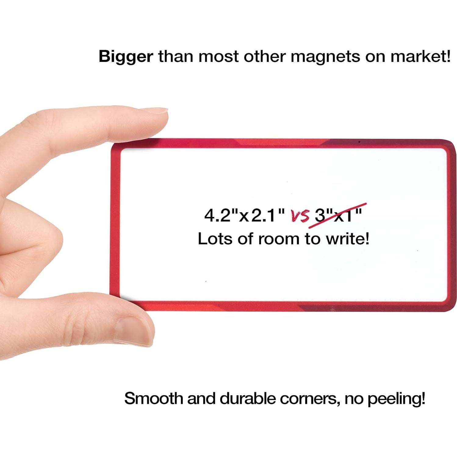 24 Etiquetas Magnéticas Borrables CHIMPZEN 10.7 x 5.3 cm