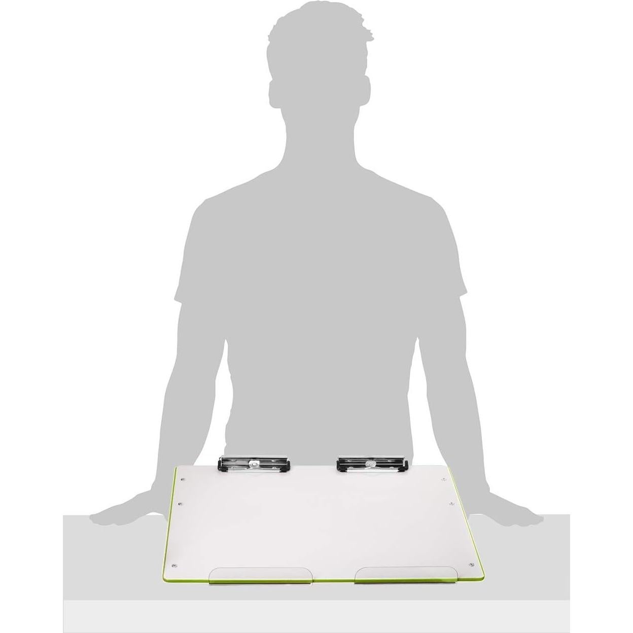 Tablero Inclinado Ergonómico Visual Edge 22° Verde Magnético