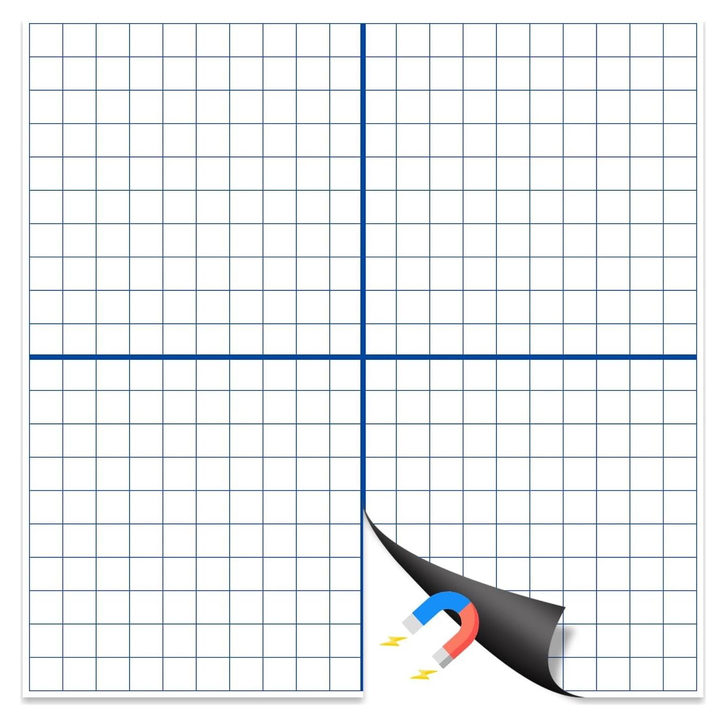 Cuadro de Coordenadas XY Magnético LUHEAGU 66x66cm Reutilizable