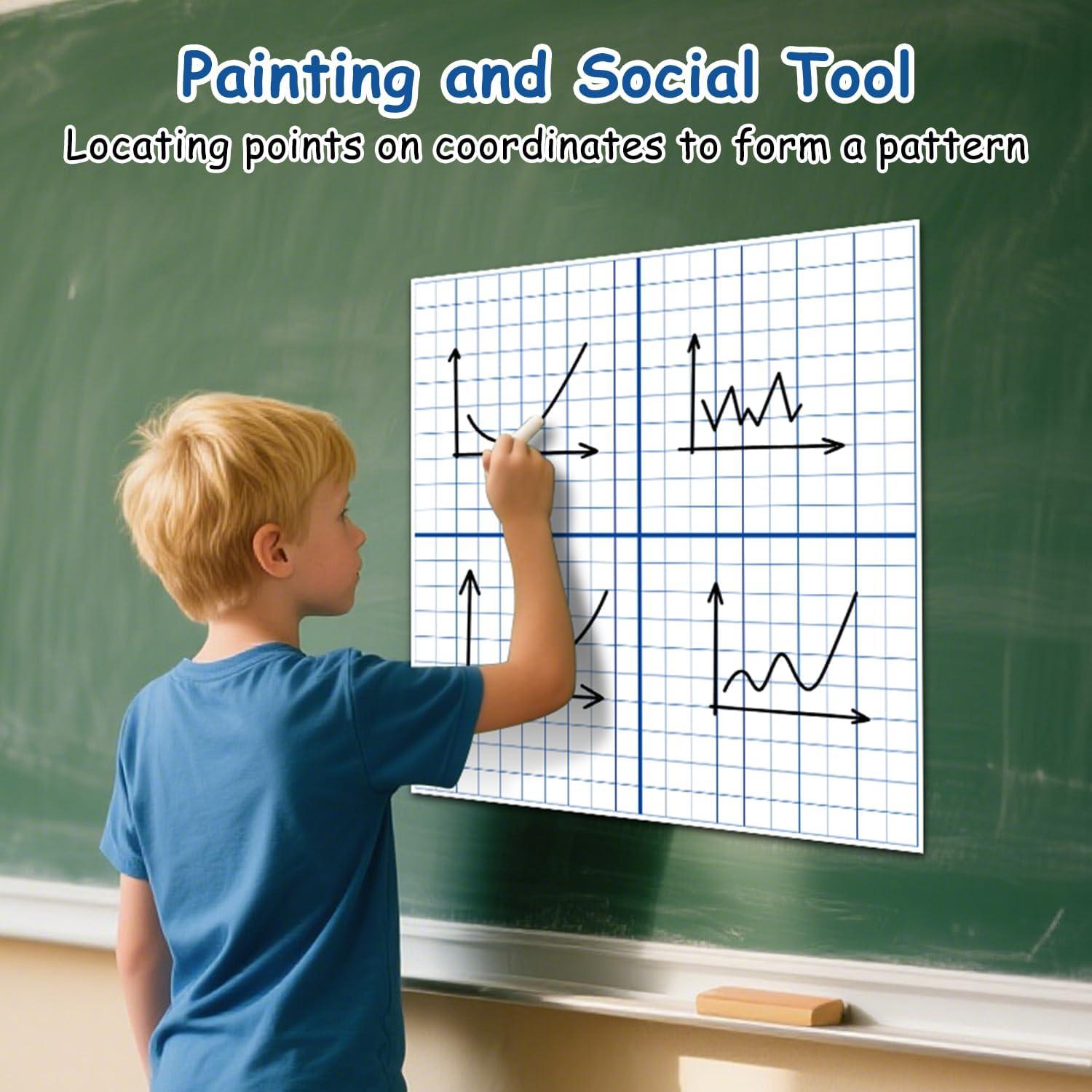 Cuadro de Coordenadas XY Magnético LUHEAGU 66x66cm Reutilizable