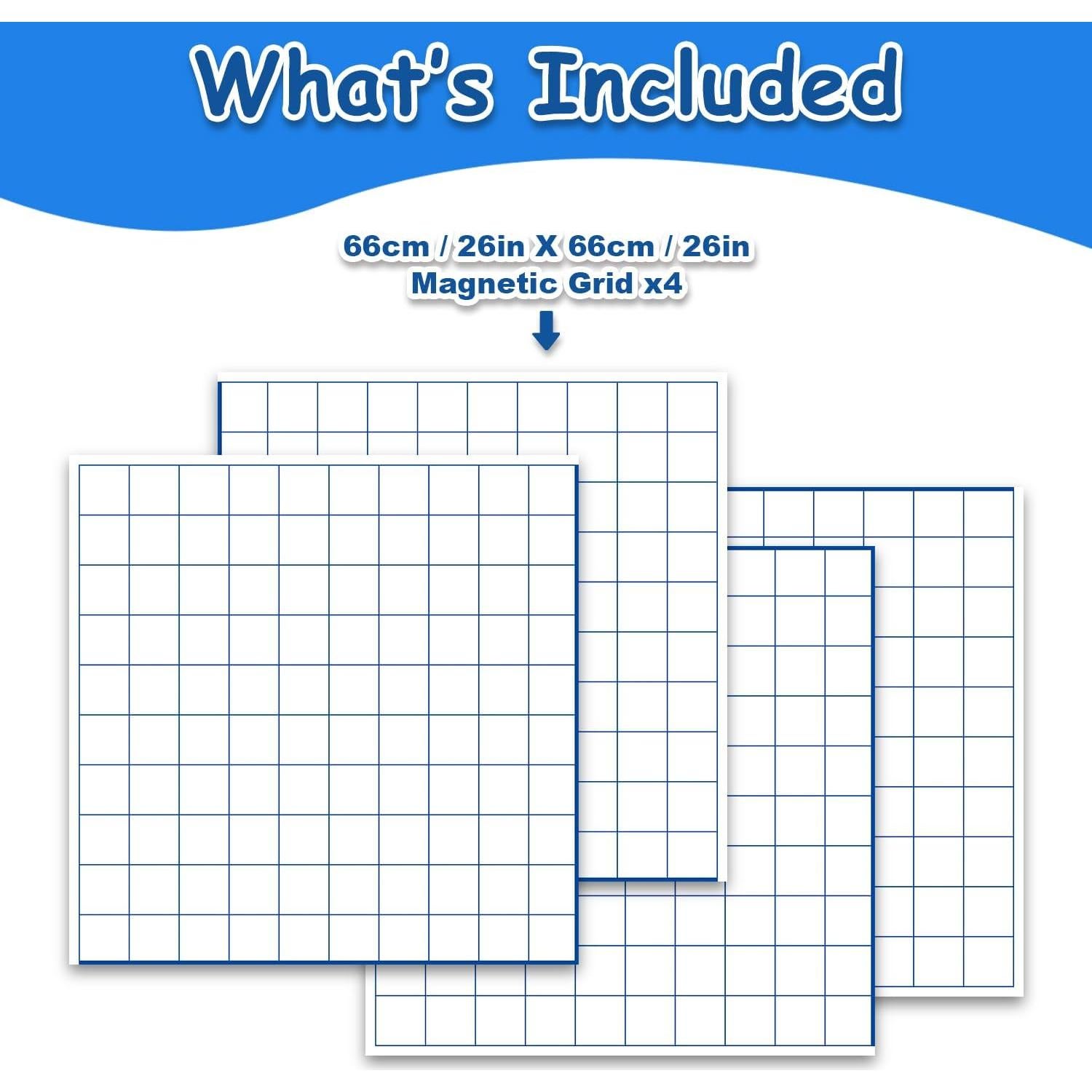 Cuadro de Coordenadas XY Magnético LUHEAGU 66x66cm Reutilizable