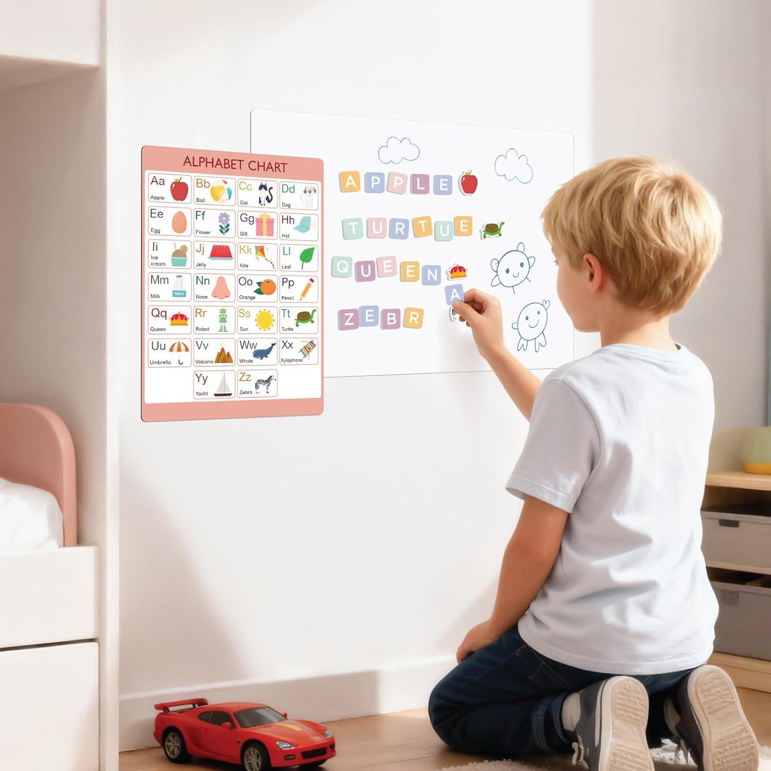 Tablero Magnético Adhesivo COMIX 66x43 cm con Gráficos Educativos