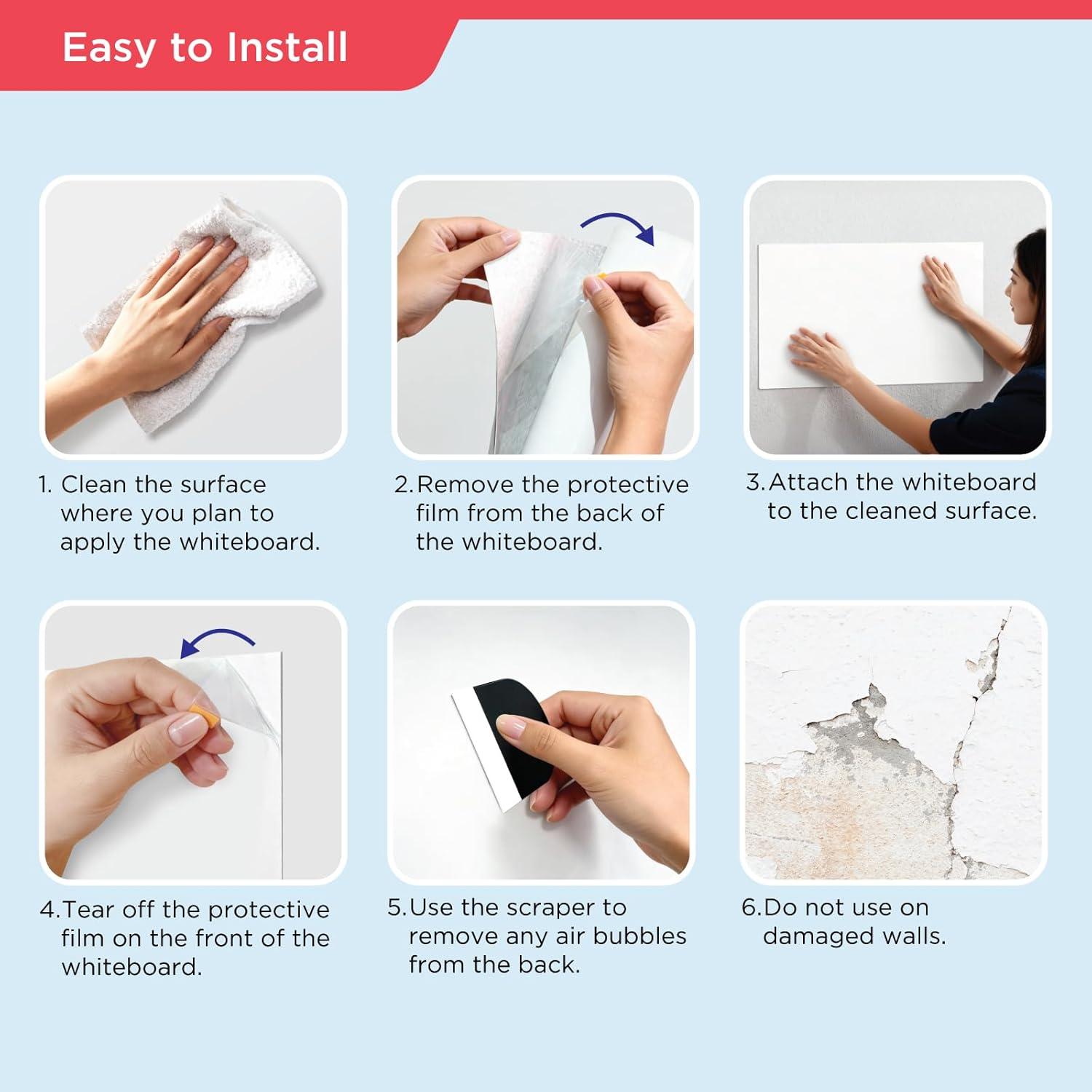 Tablero Magnético Adhesivo COMIX 66x43 cm con Gráficos Educativos