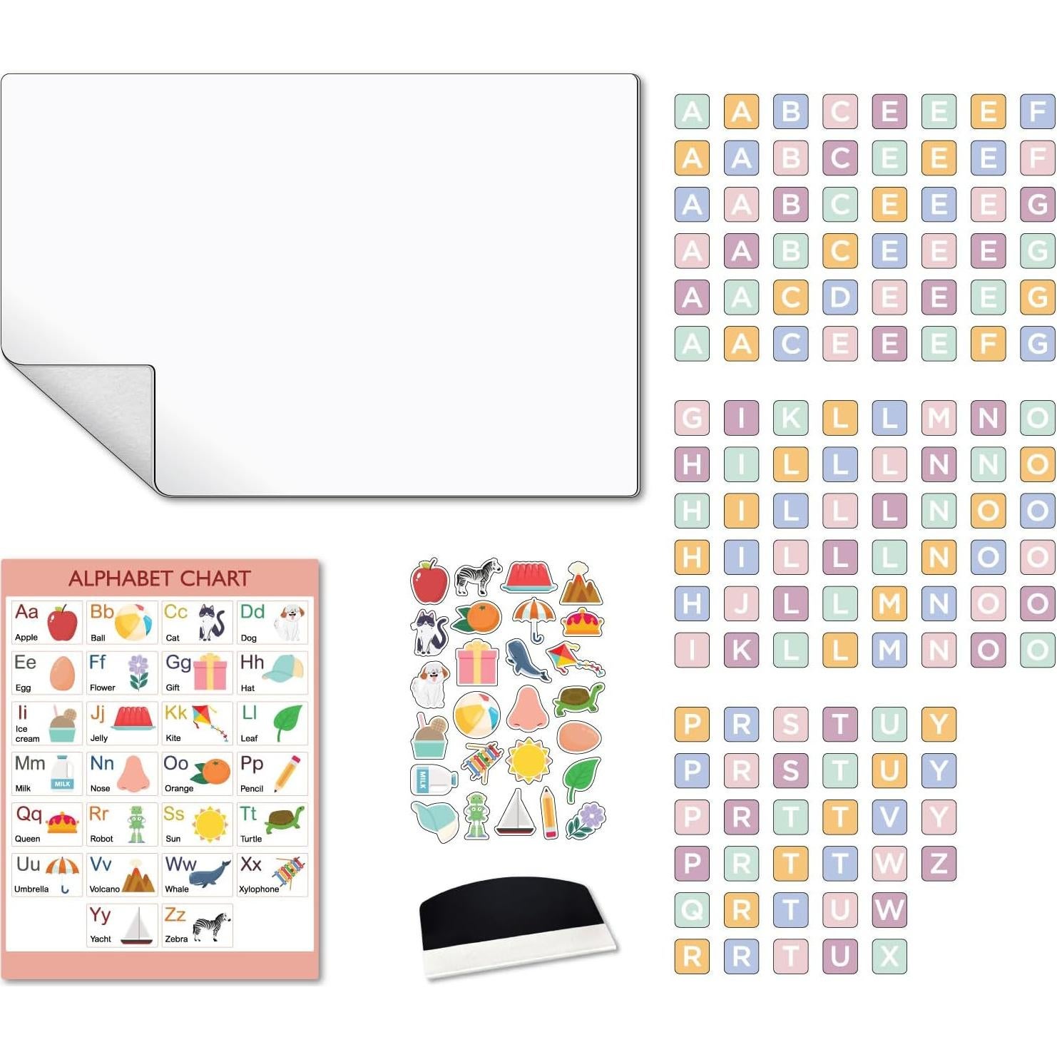 Tablero Magnético Adhesivo COMIX 66x43 cm con Gráficos Educativos