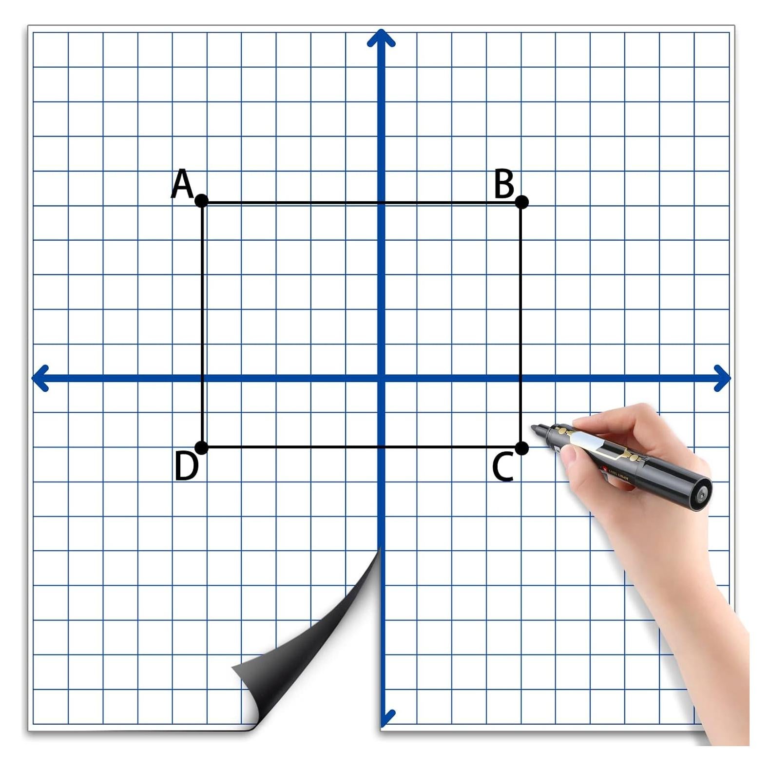 Pizarra Magnética Cuadrícula de Coordenadas Teling 66x66 cm