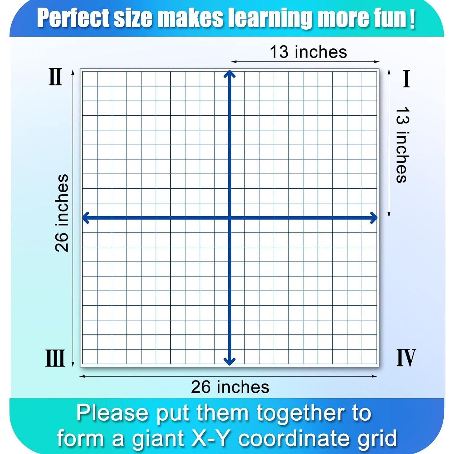Pizarra Magnética Cuadrícula de Coordenadas Teling 66x66 cm