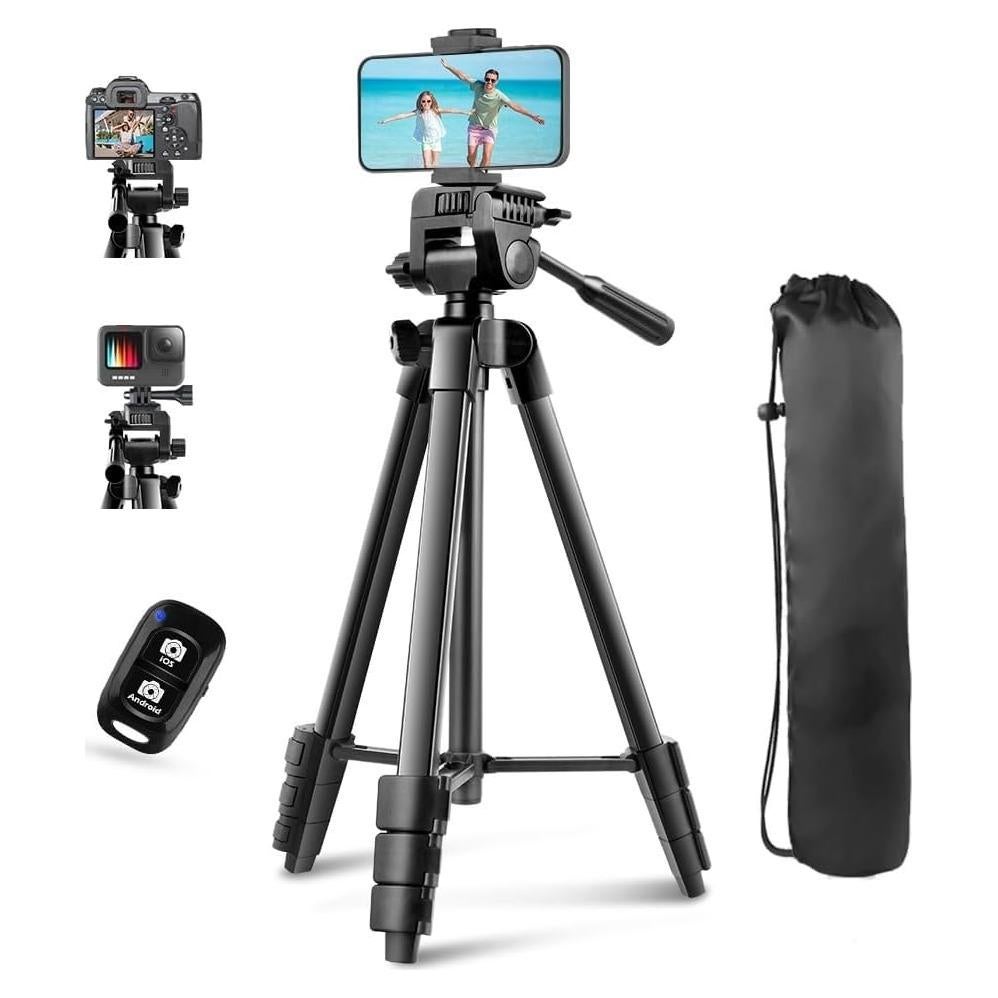 Trípode UBeesize 137 cm para Cámara y Teléfono con Bolsa