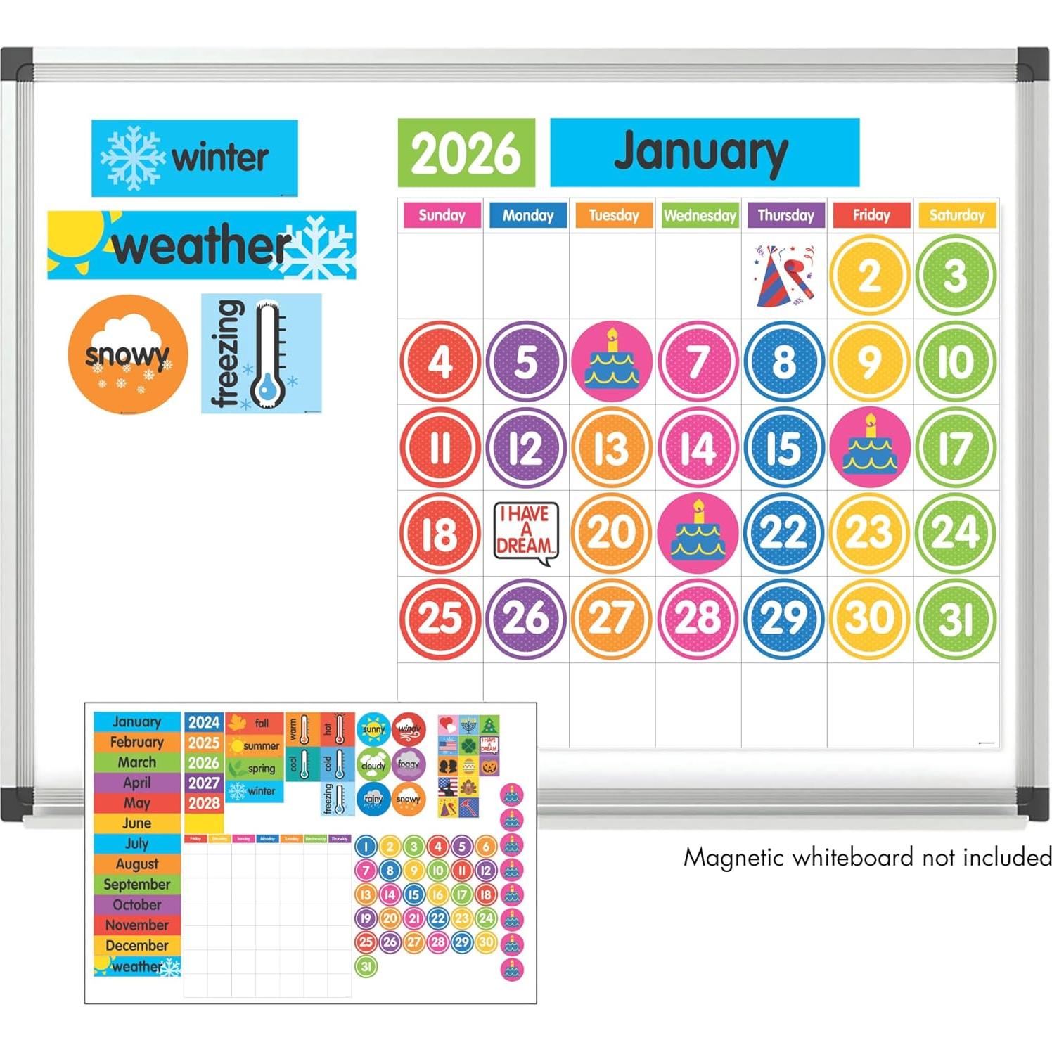 Calendario Magnético Gigante Dowling 94 Piezas 44.5x40.6cm