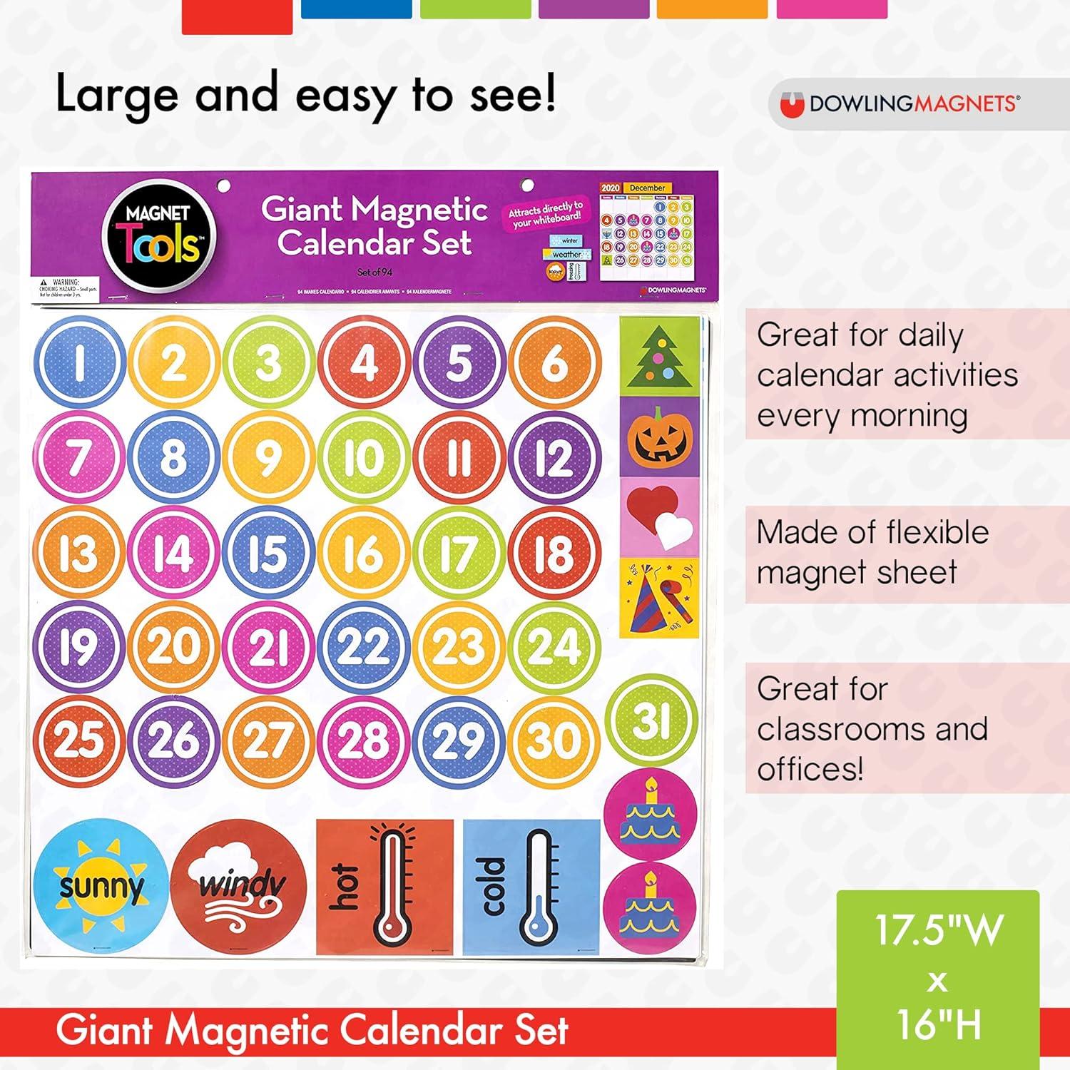 Calendario Magnético Gigante Dowling 94 Piezas 44.5x40.6cm