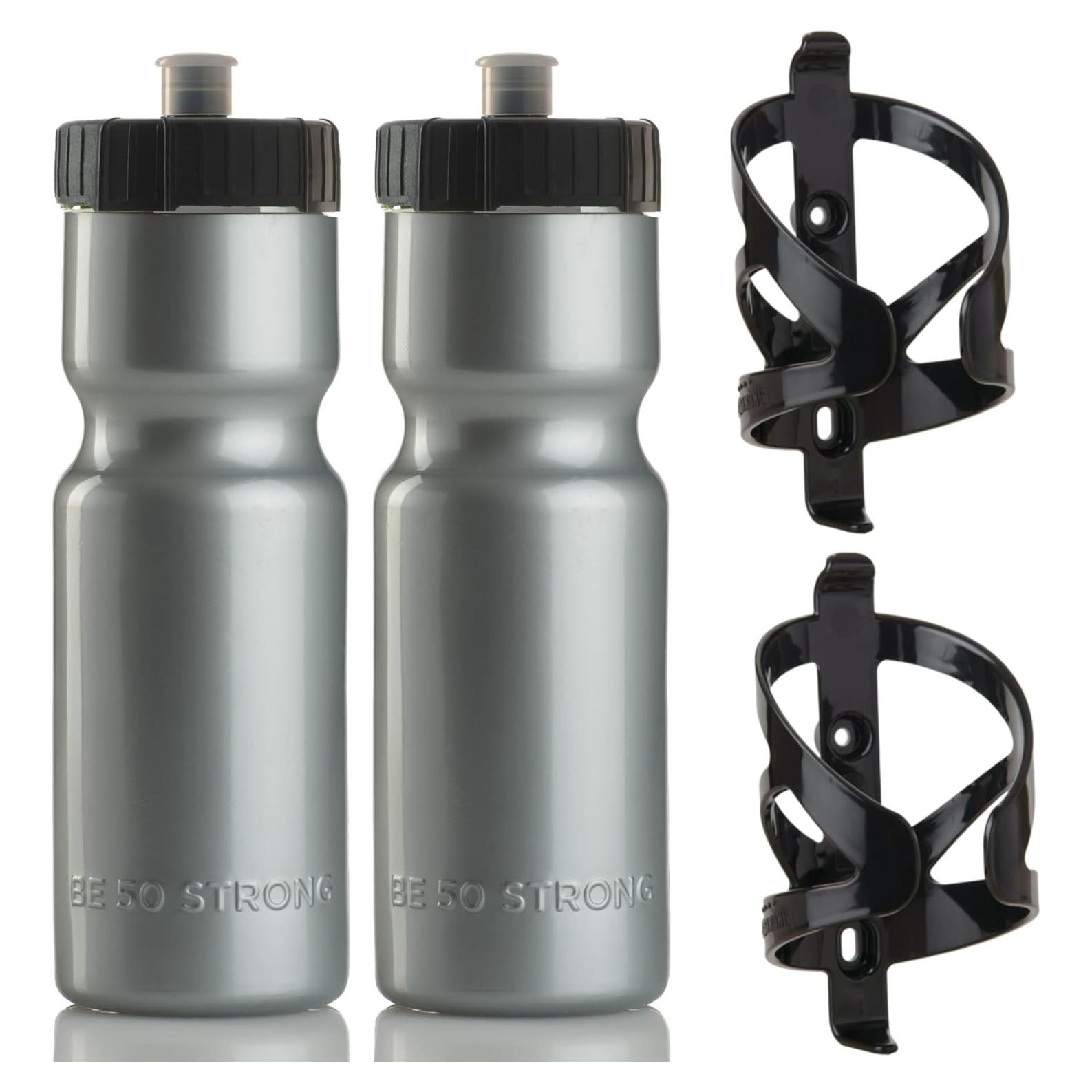 Combo Soporte y Botellas de Agua 50 Strong 1.27L Ciclismo