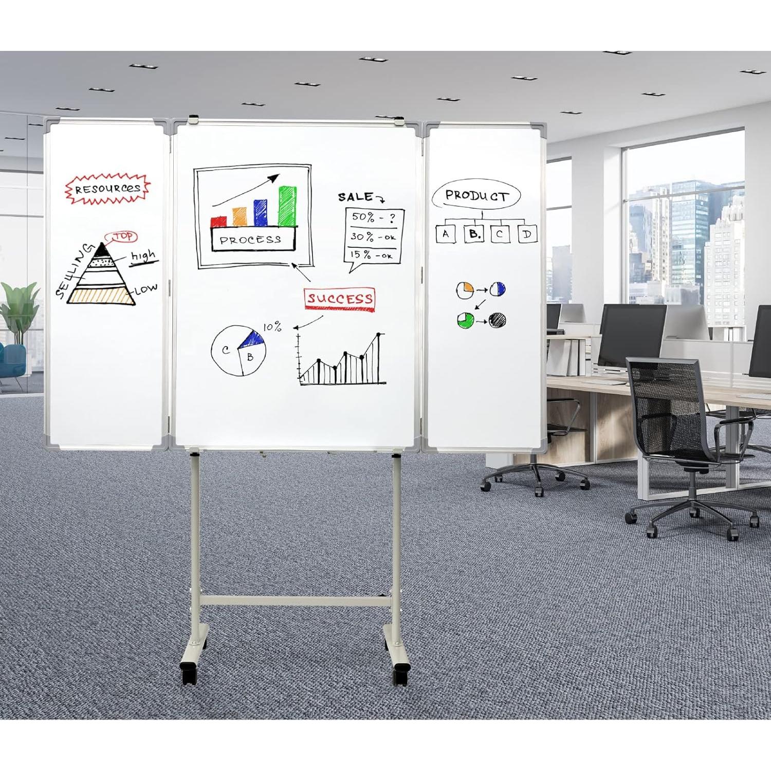 Pizarra Blanca Plegable Excello 152.4 x 101.6 cm Magnética