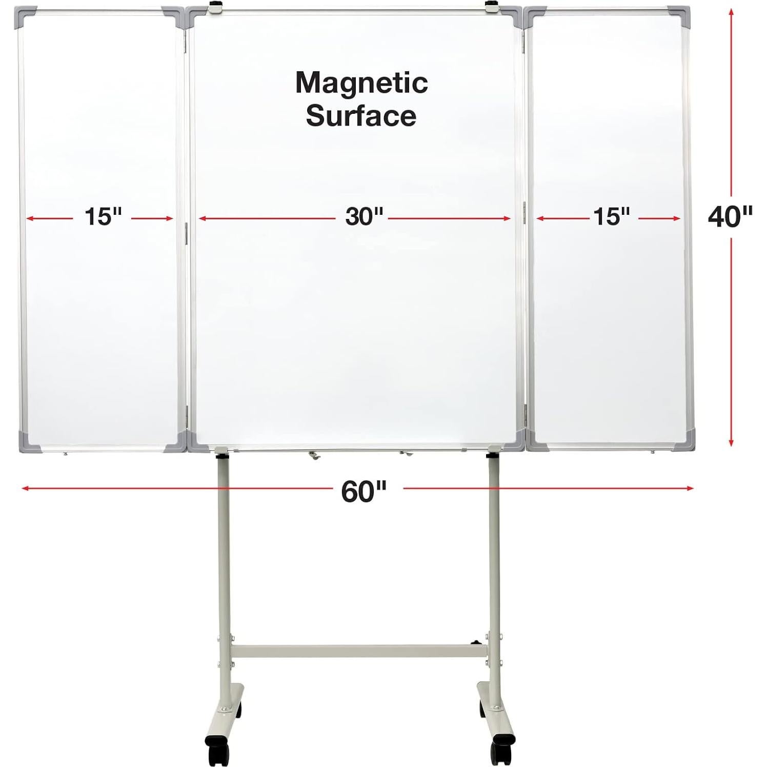 Pizarra Blanca Plegable Excello 152.4 x 101.6 cm Magnética