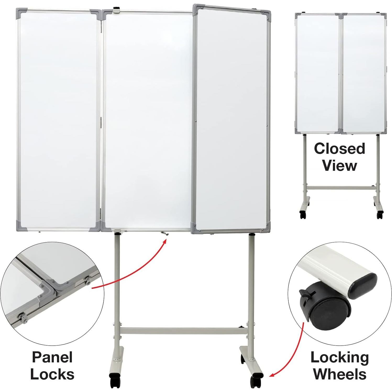 Pizarra Blanca Plegable Excello 152.4 x 101.6 cm Magnética