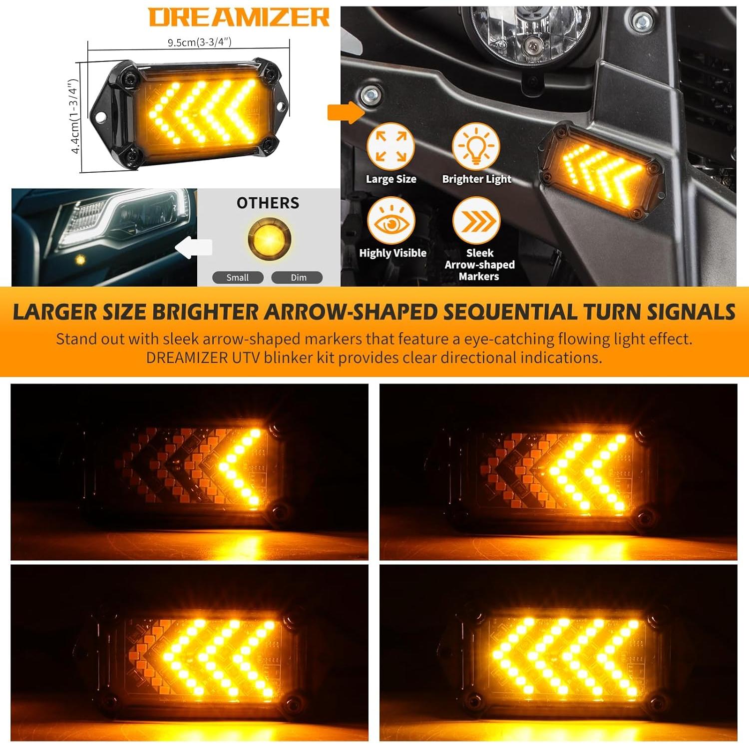 Kit de Señalización UTV DREAMIZER con Claxon y Luces LED