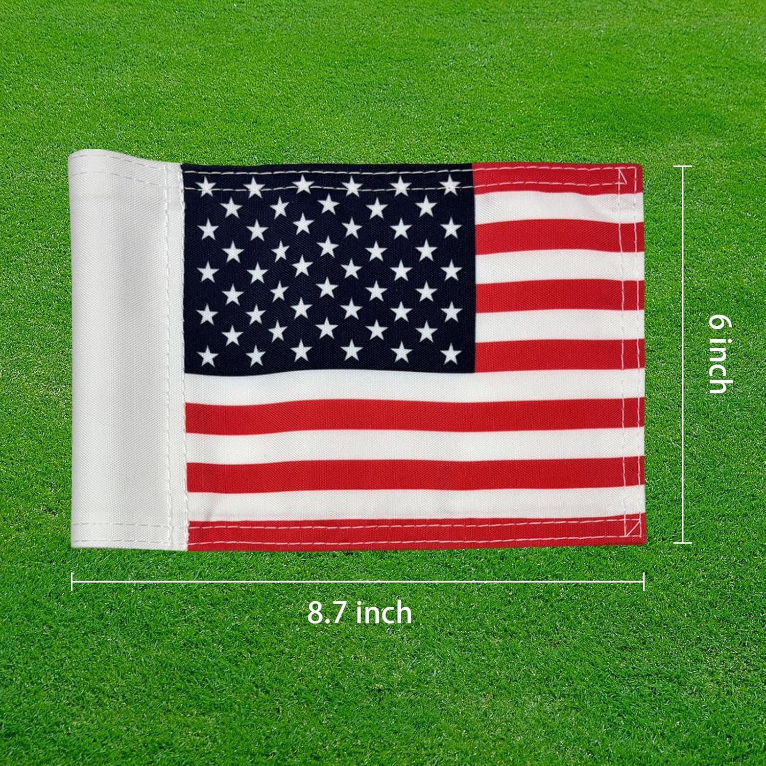 Banderas de Golf Americana AZCOVER 2 Pack 15.24x20.32 cm
