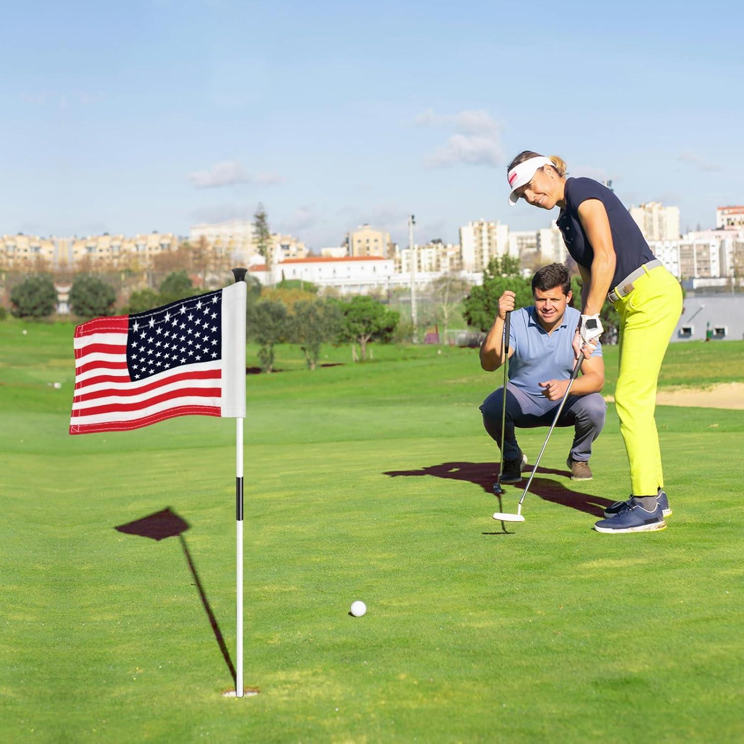Banderas de Golf Americana AZCOVER 2 Pack 15.24x20.32 cm
