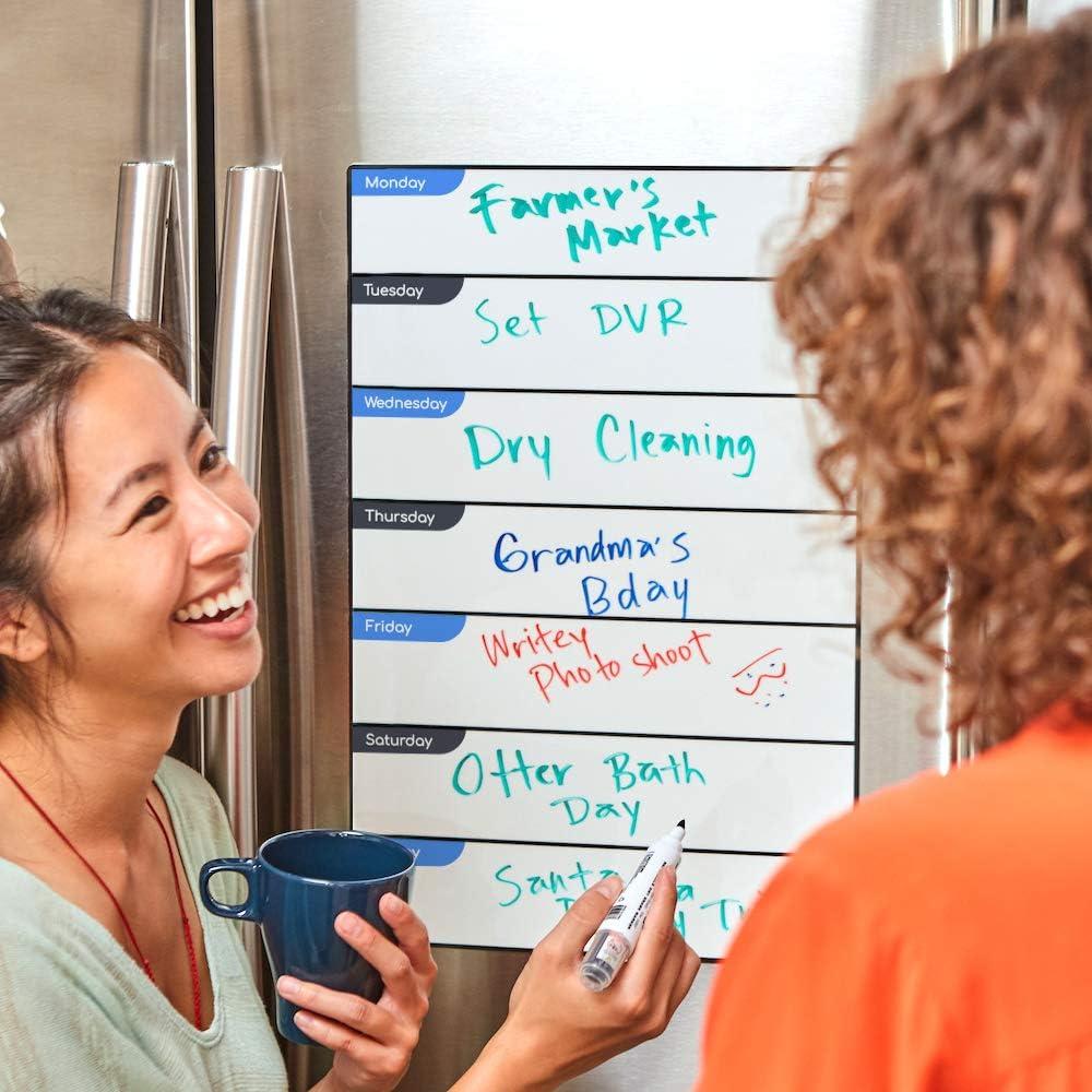 Calendario Semanal de Pizarra Blanca Writey 30x45 cm Autoadhesivo