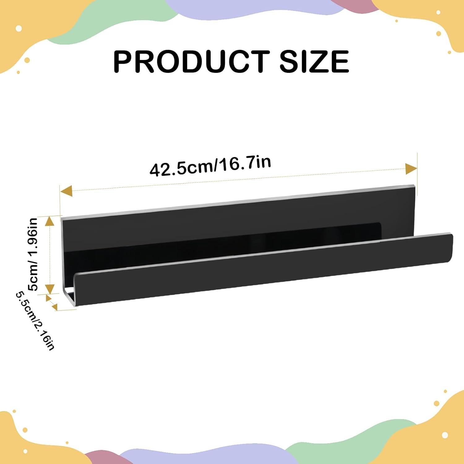 Estantes Magnéticos KRYPTNXS para Libros - Paquete de 2, Negro