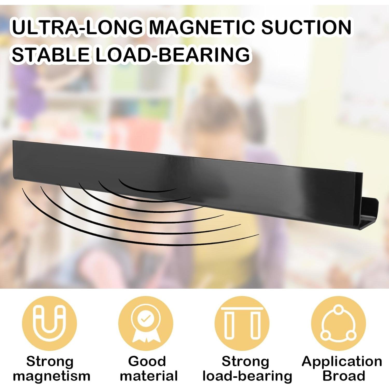 Estantes Magnéticos KRYPTNXS para Libros - Paquete de 2, Negro