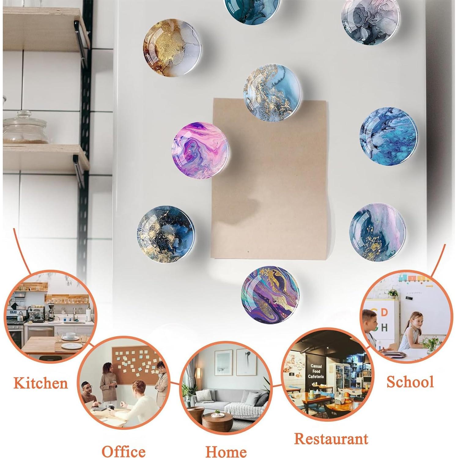 Chinchetas Decorativas Tandarui Patrón Mármol - 24 Piezas