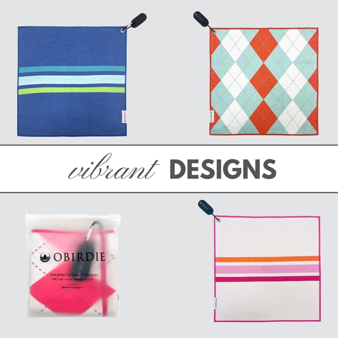 Toalla de Golf Magnética Obirdie 45.72x45.72cm Microfibra