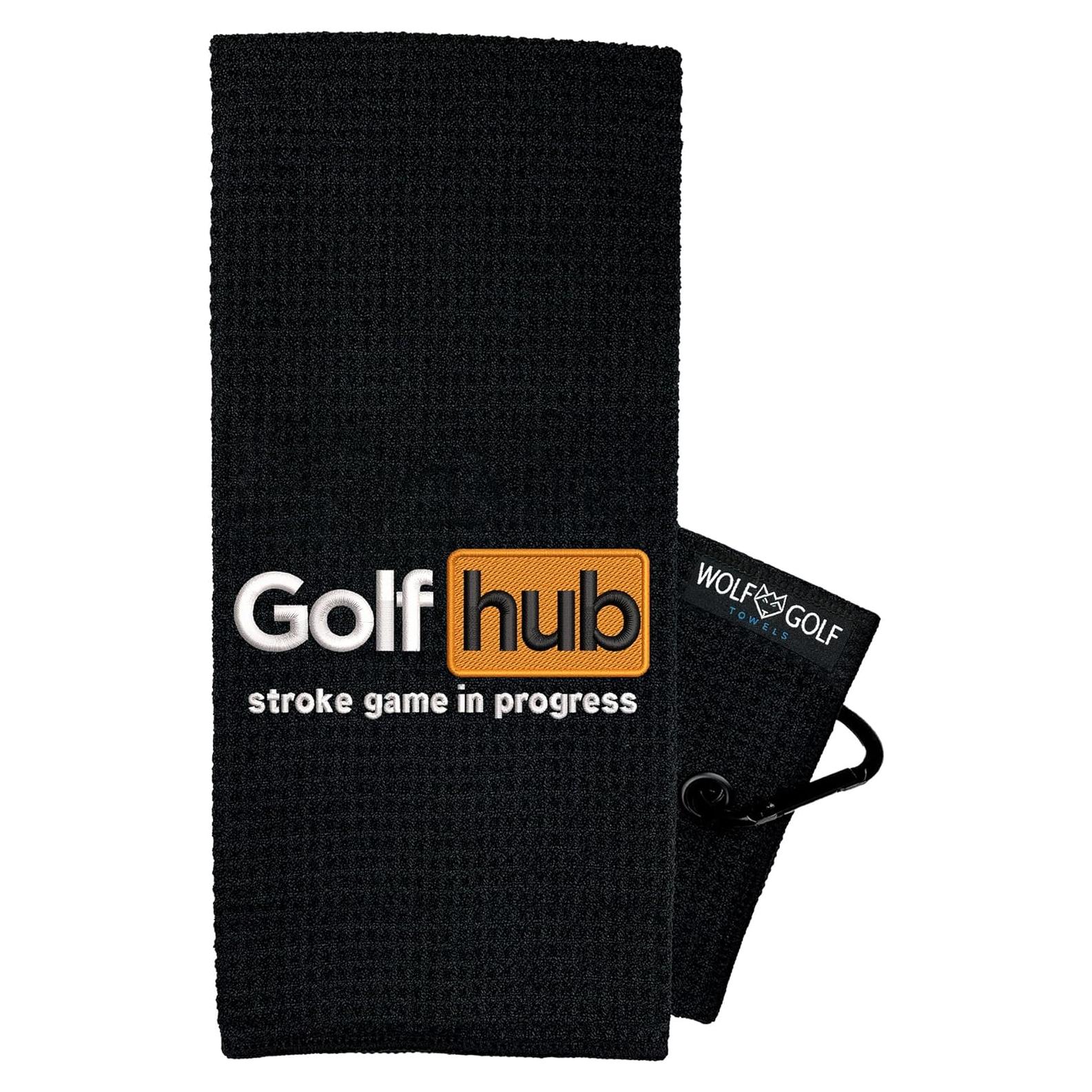 Toalla de Golf Wolf | Microfibra 54.6x40.6 cm | Hecho en EE. UU.