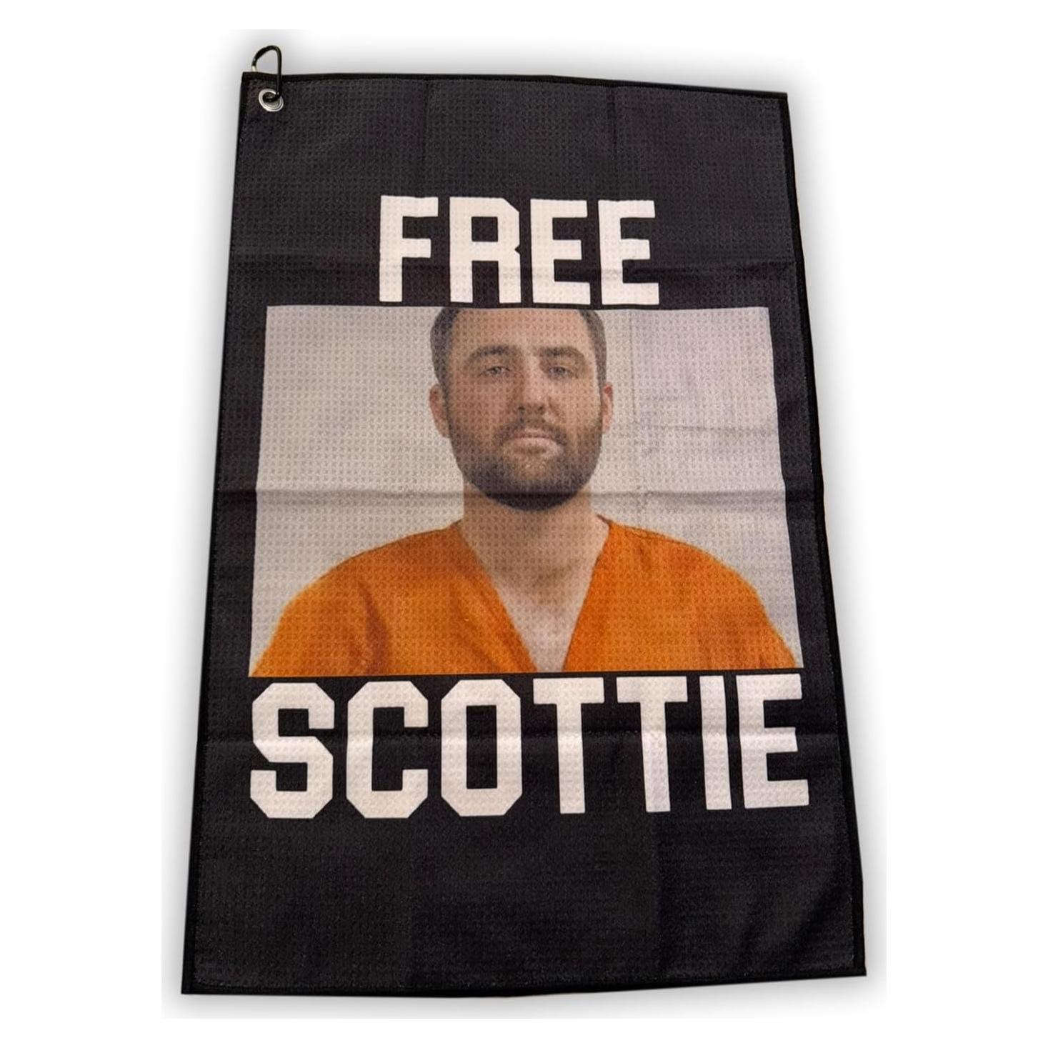 Toalla de Golf Scotty de Microfibra Waffle - Negra - 59.69x40.01 cm