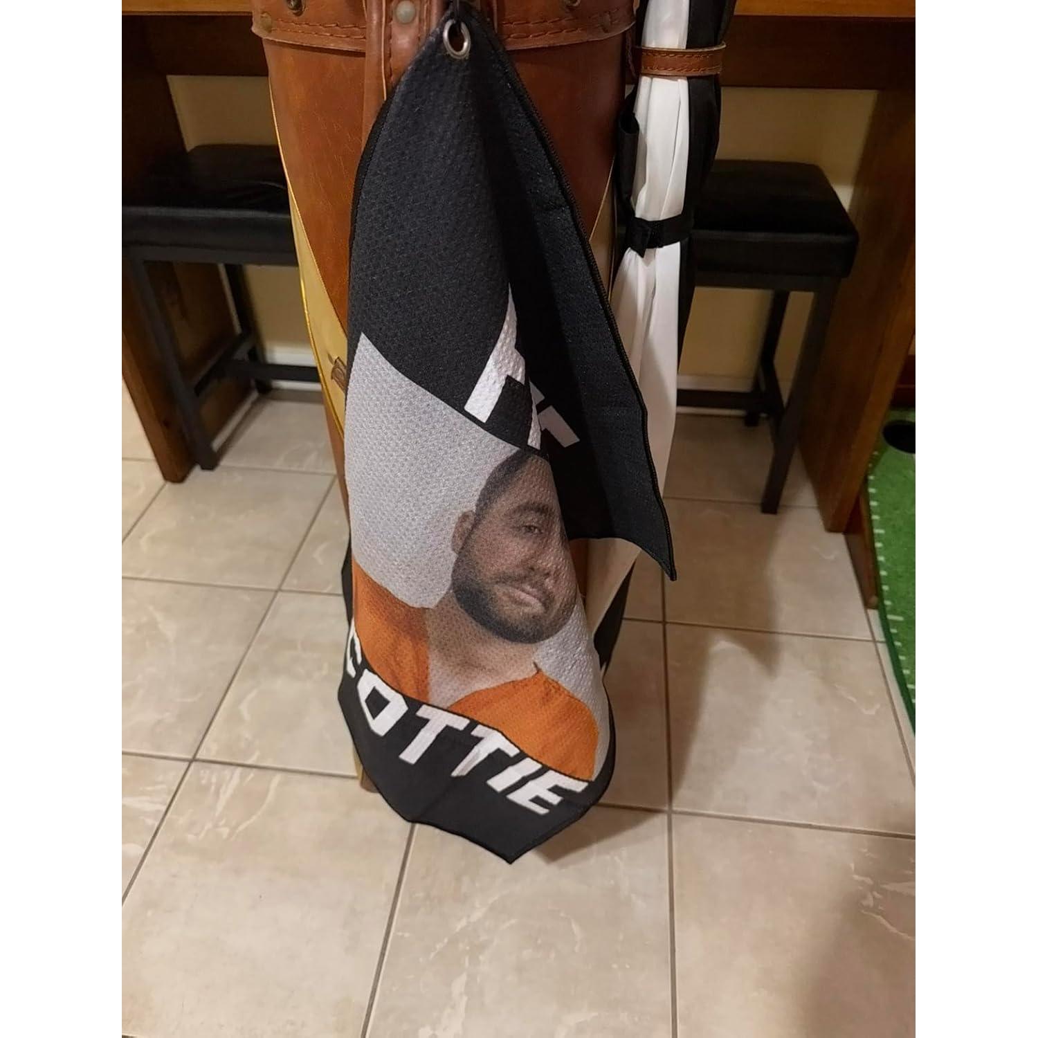 Toalla de Golf Scotty de Microfibra Waffle - Negra - 59.69x40.01 cm