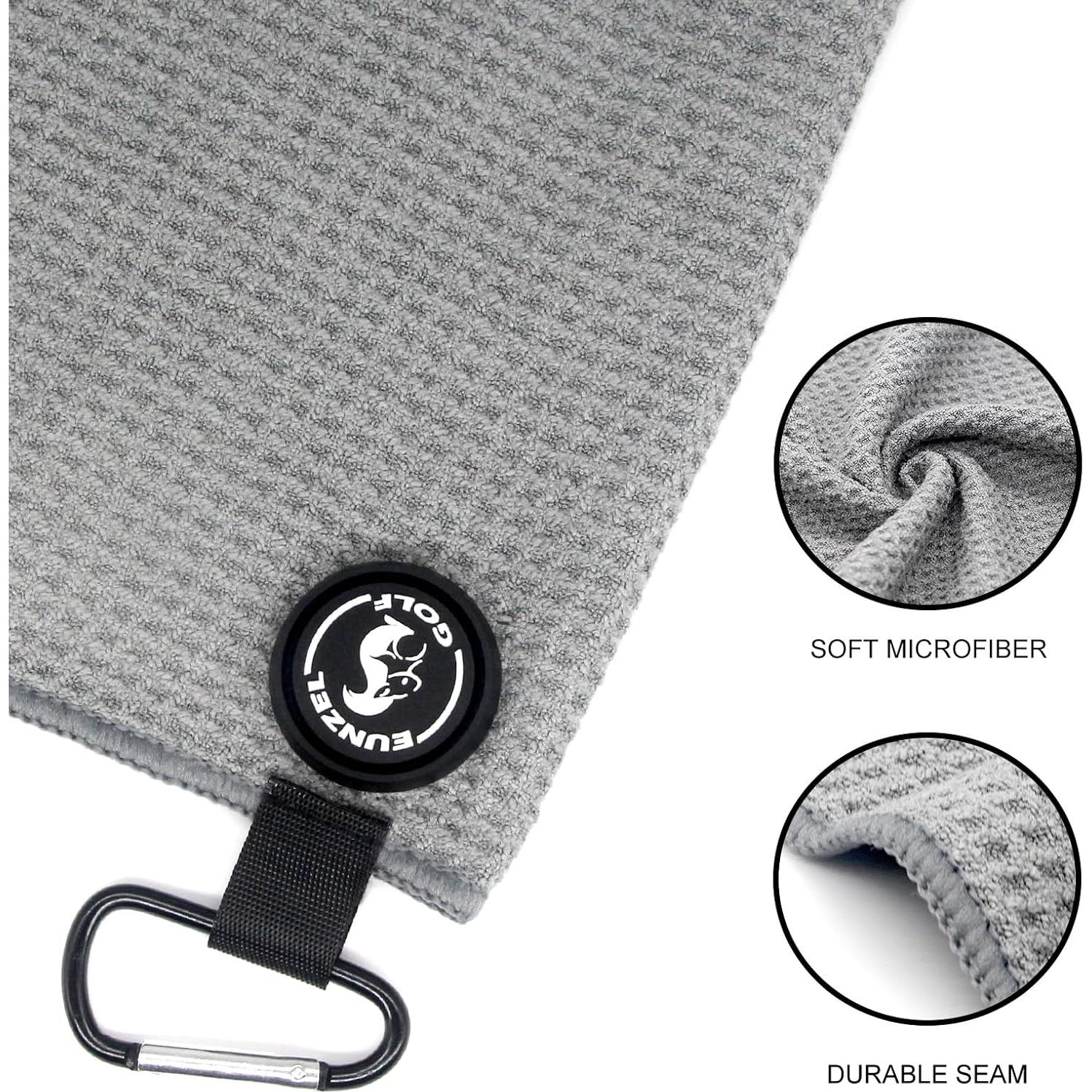 Toalla de Golf Magnética Eunzel Microfibra 39.9x60cm Gris