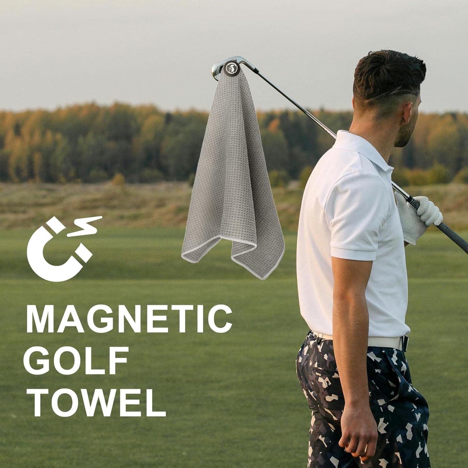 Toalla de Golf Magnética Eunzel Microfibra 39.9x60cm Gris