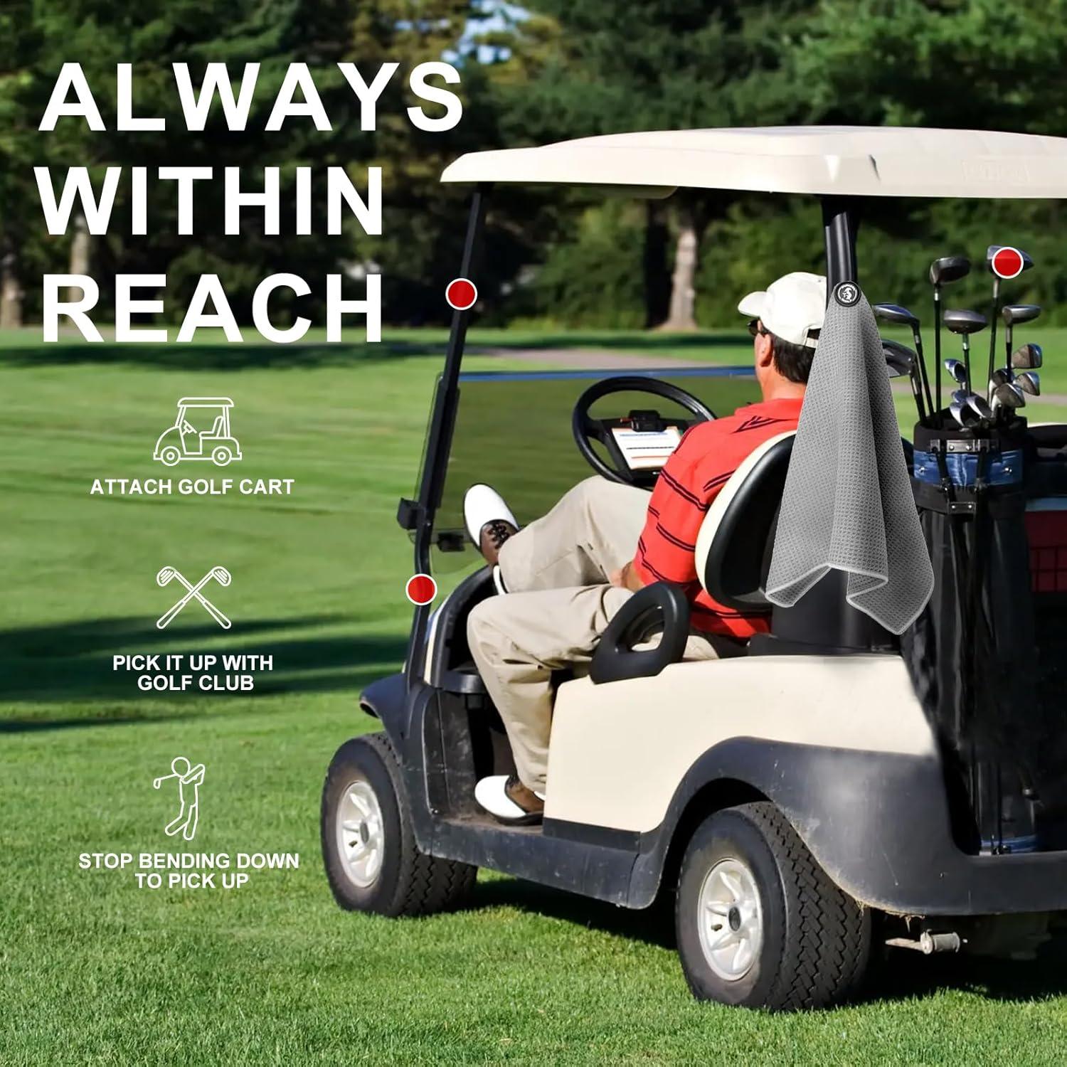 Toalla de Golf Magnética Eunzel Microfibra 39.9x60cm Gris