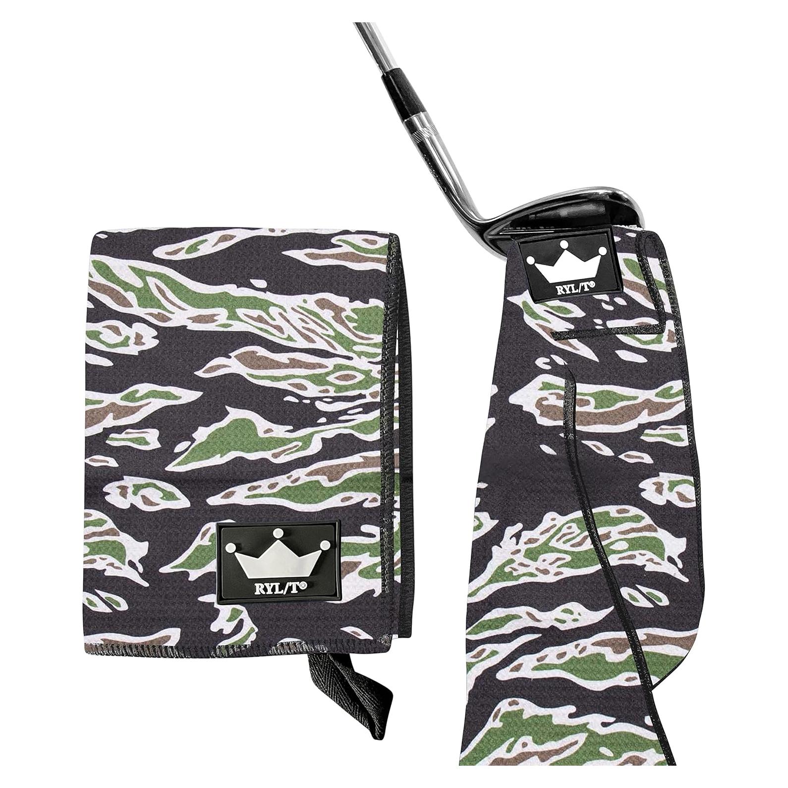 Toalla de Golf Magnética RYL/T Microfibra 55.88x35.56cm Camo Tigre