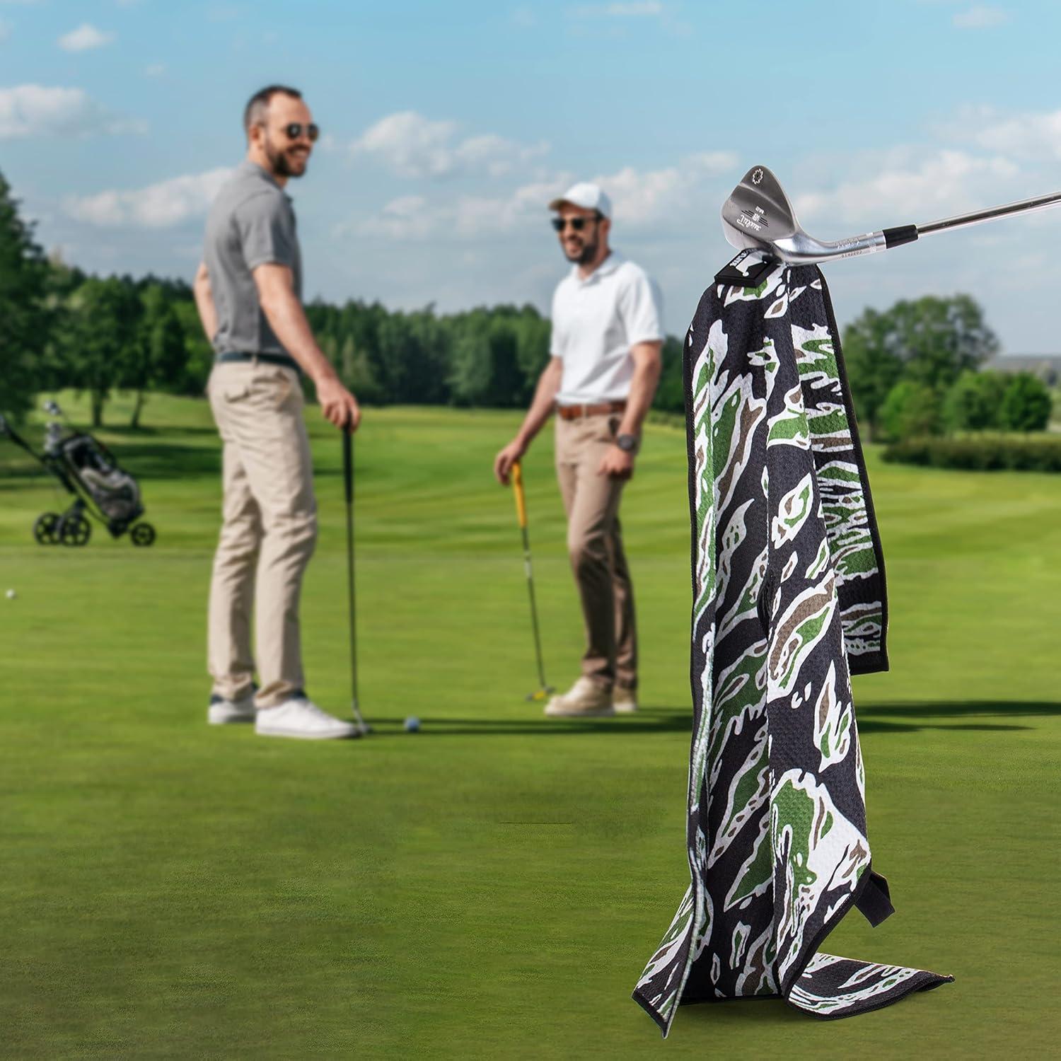 Toalla de Golf Magnética RYL/T Microfibra 55.88x35.56cm Camo Tigre